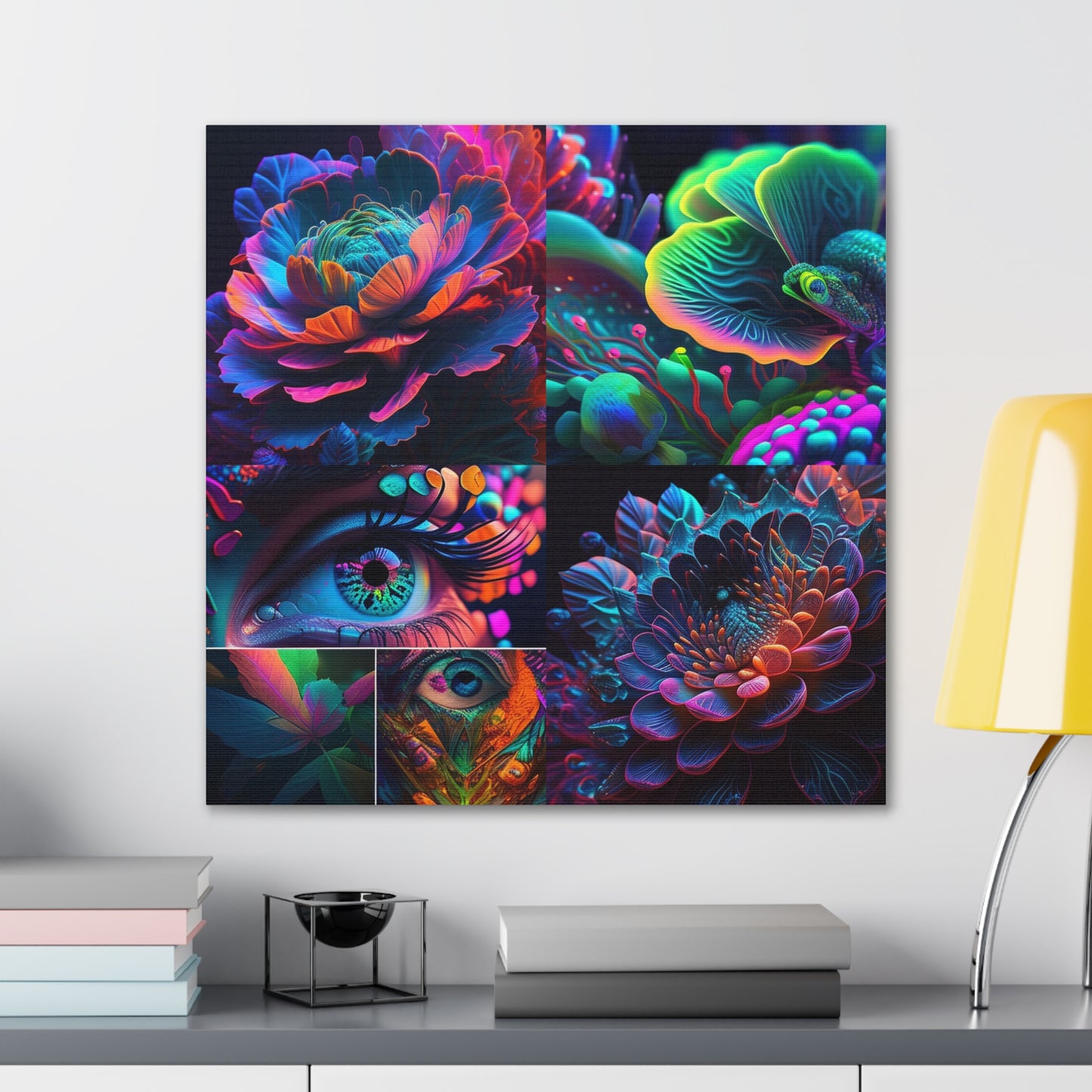 Canvas Gallery Wraps Neon Florescent Glow
