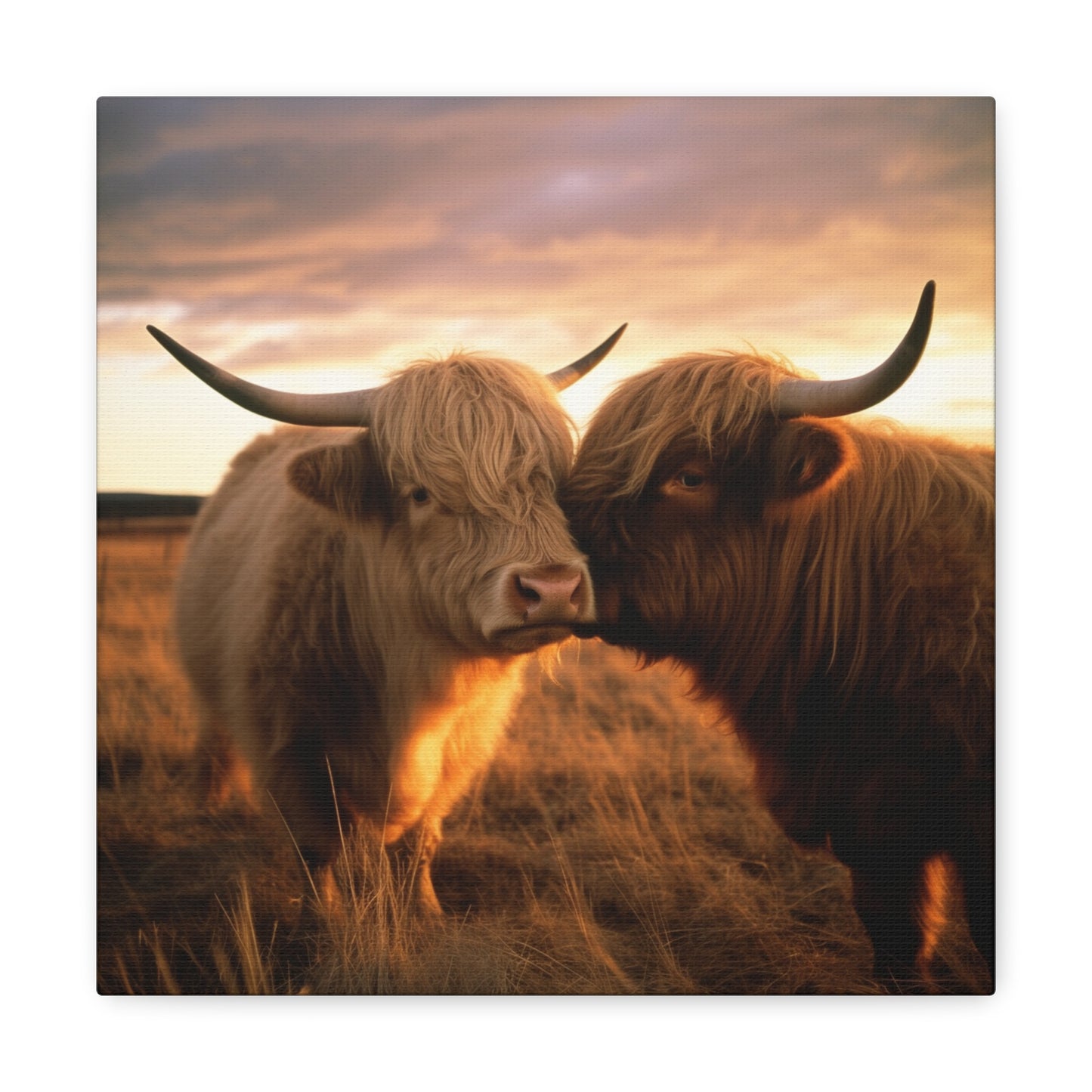 Canvas Gallery Wraps Cow Love 1