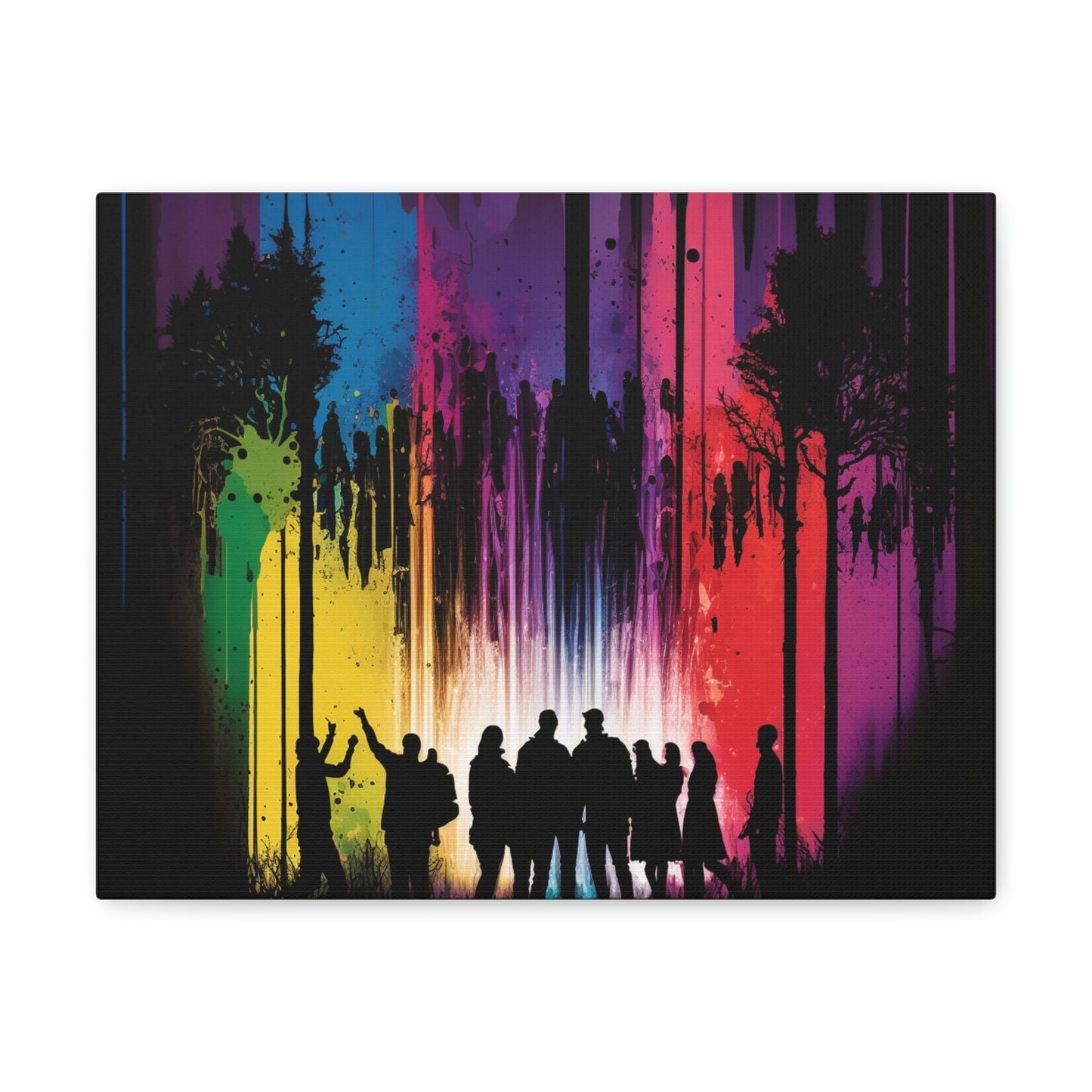 Canvas Gallery Wraps Silhouettes Color Party 3