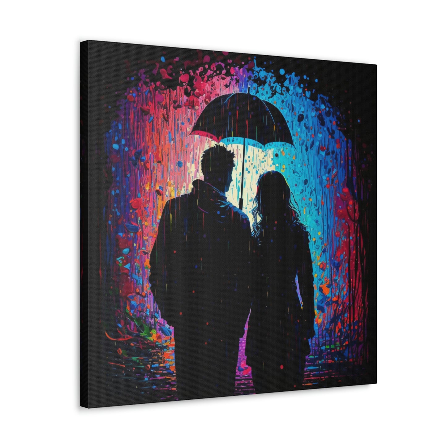 Canvas Gallery Wraps Colorful Rain 2