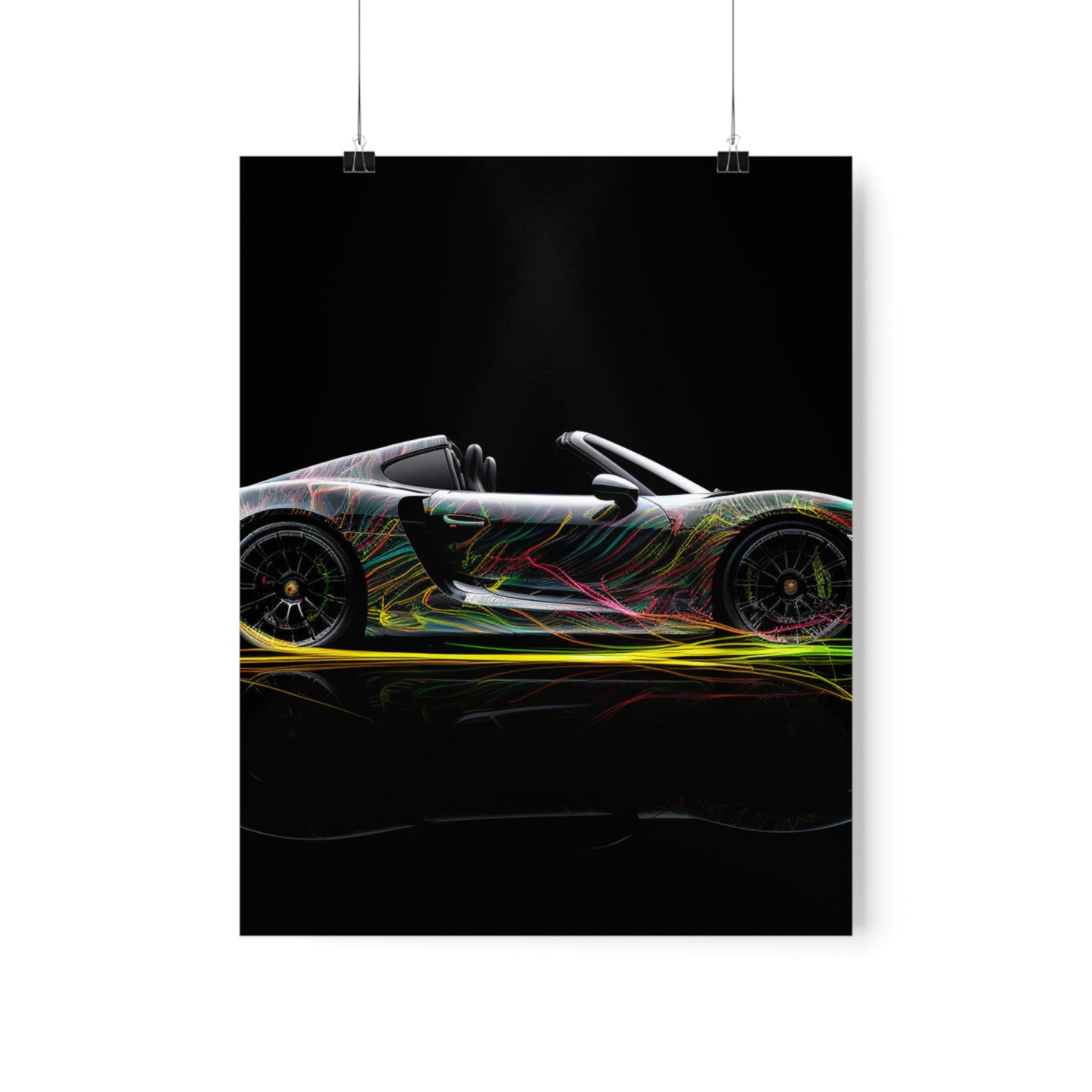 Premium Matte Vertical Posters Porsche Line 1