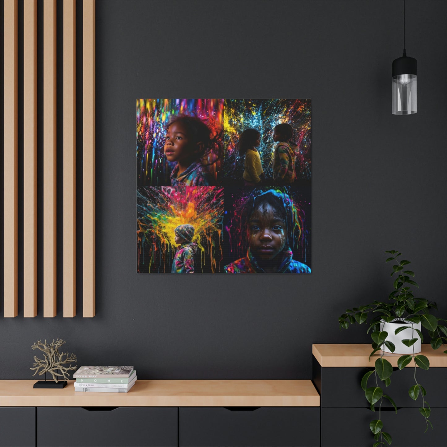 Canvas Gallery Wraps Kid Color Rain 4 Pack