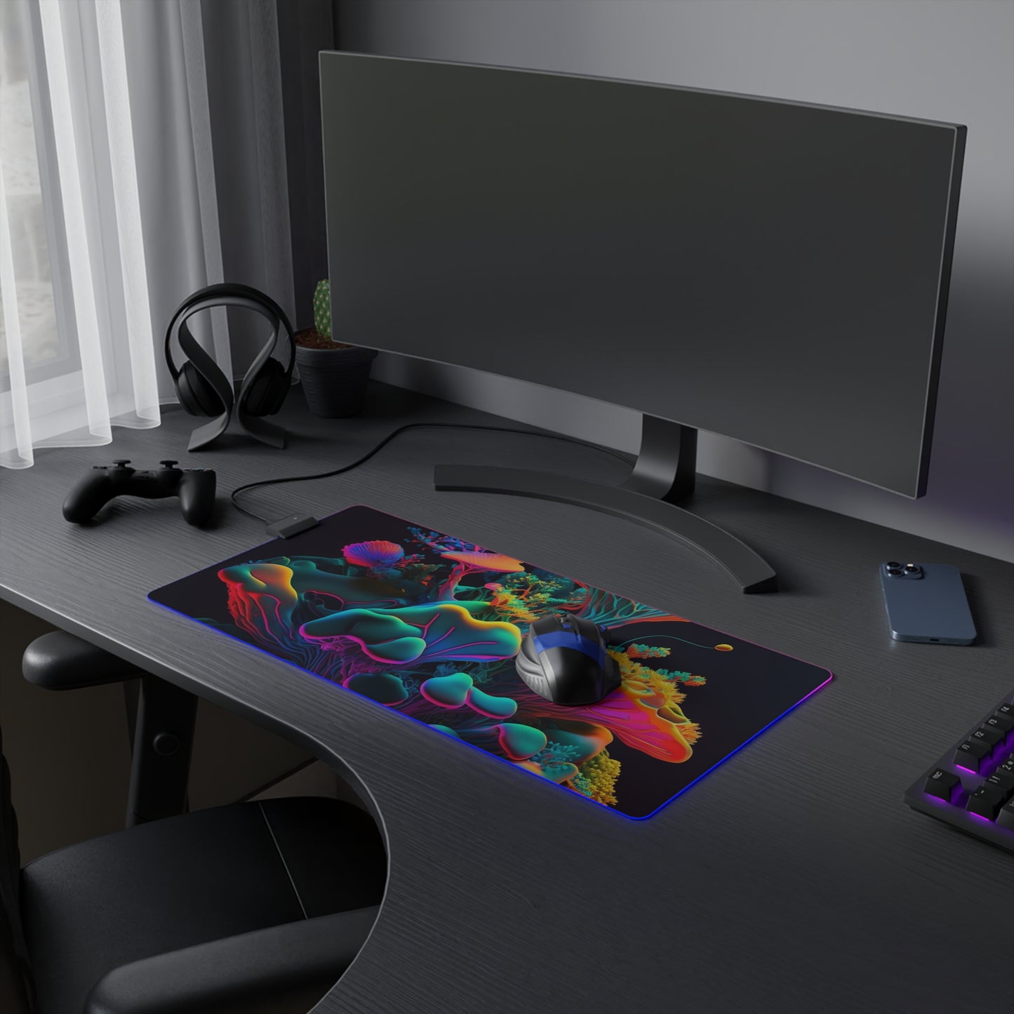 LED Gaming Mouse Pad Macro Coral Reef 1