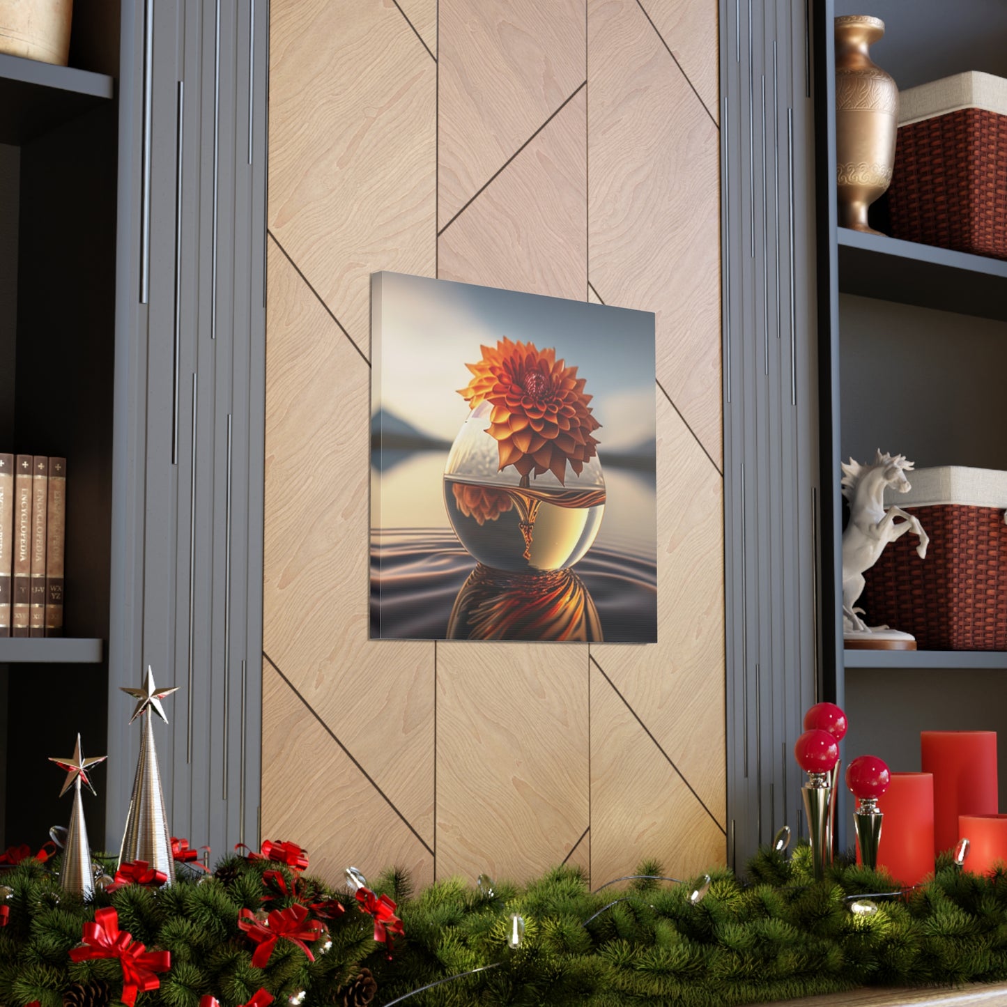Canvas Gallery Wraps Dahlia Orange 1