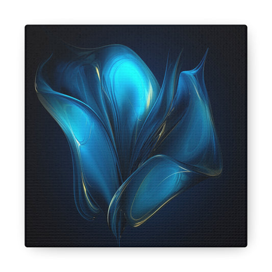 Canvas Gallery Wraps Abstract Blue Tulip 2