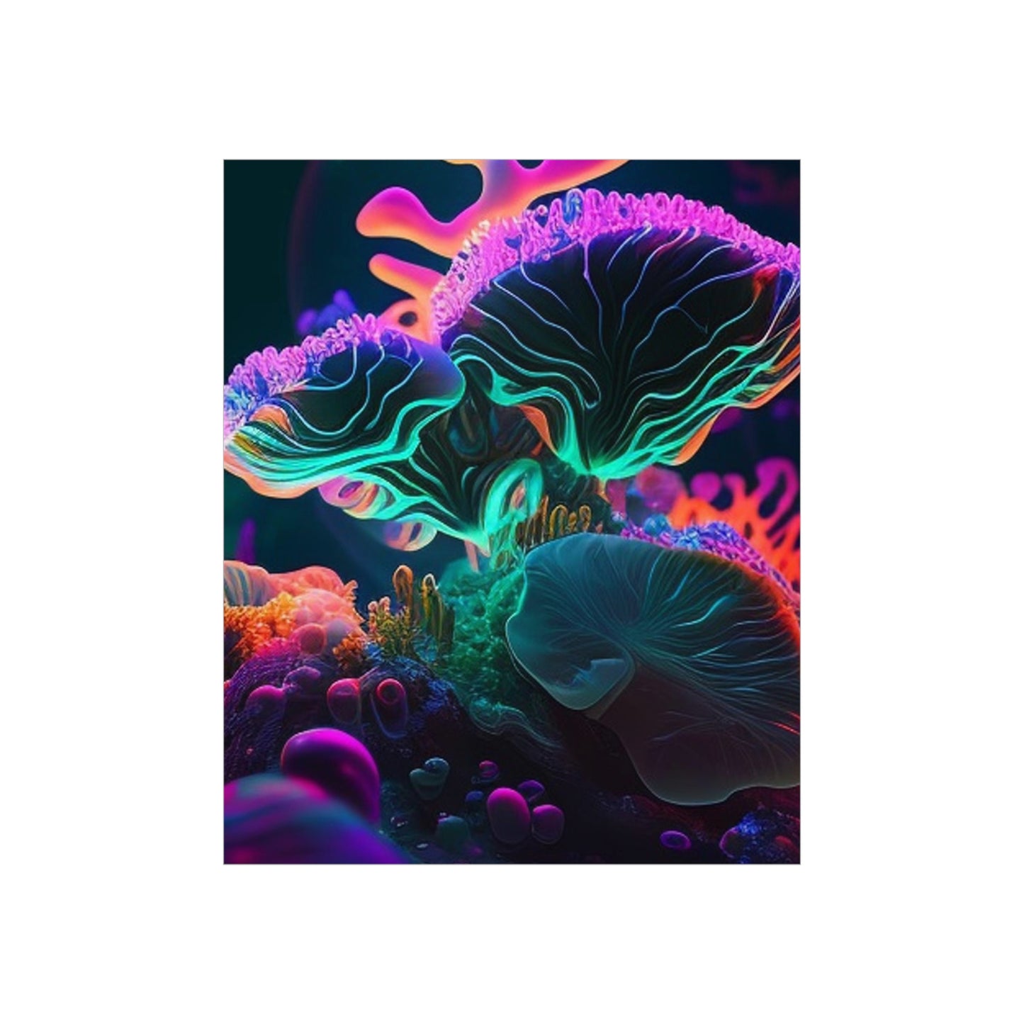 Premium Matte Vertical Posters Macro Coral Reef 4