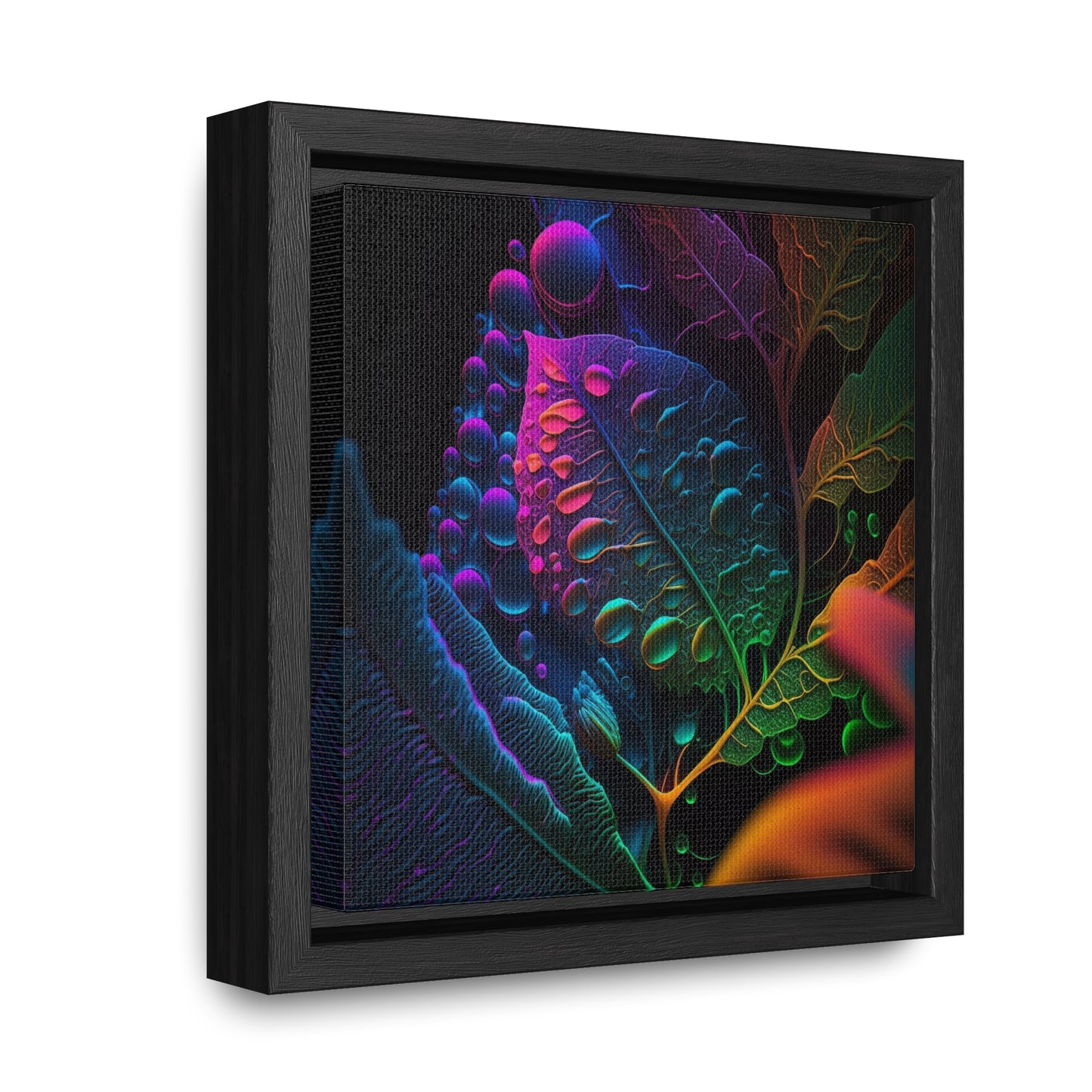 Gallery Canvas Wraps, Square Frame Macro Reef Florescent 4