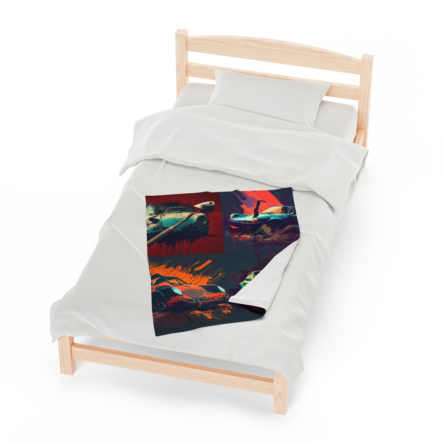 Velveteen Plush Blanket Porsche Abstract 5