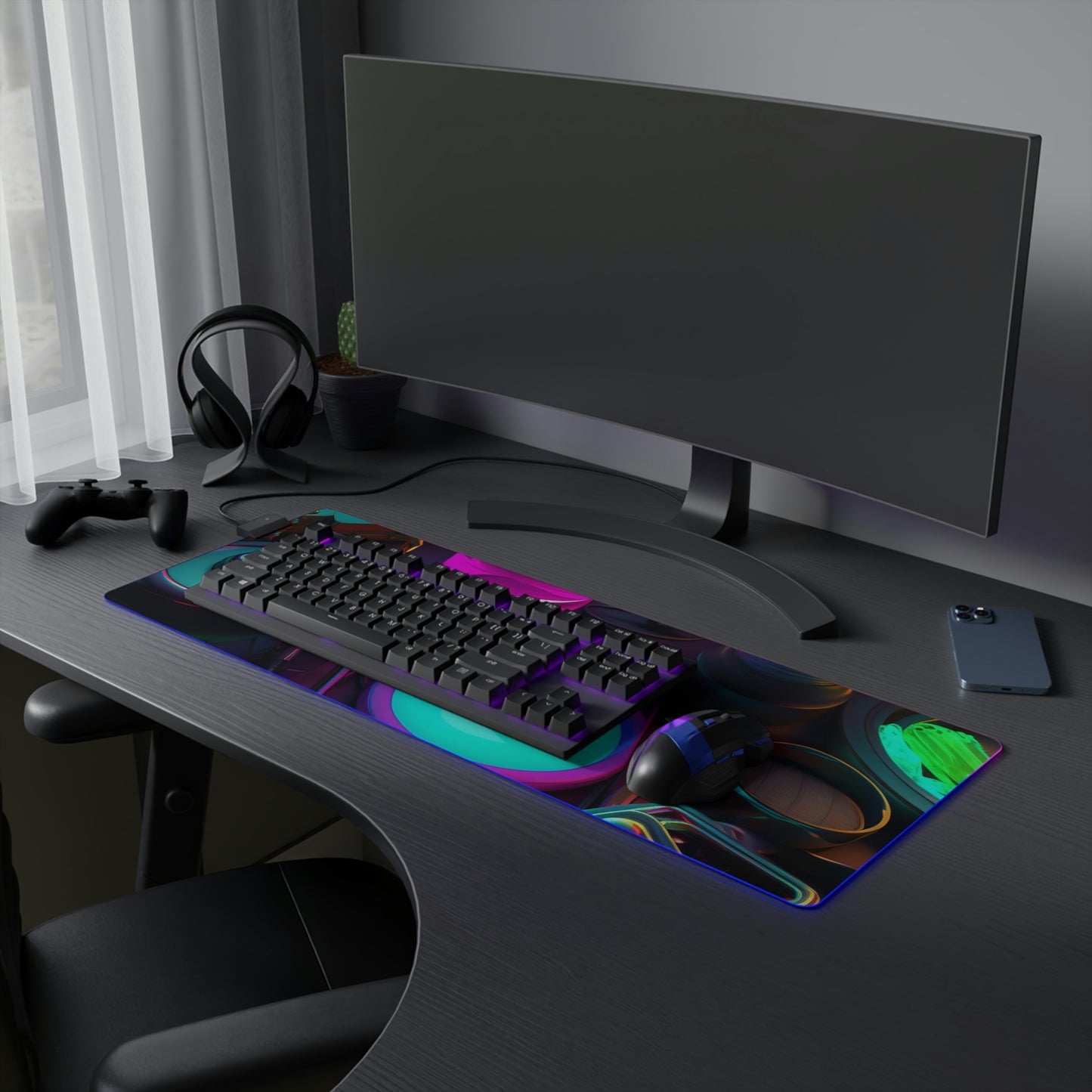 LED Gaming Mouse Pad Neon Glow 4