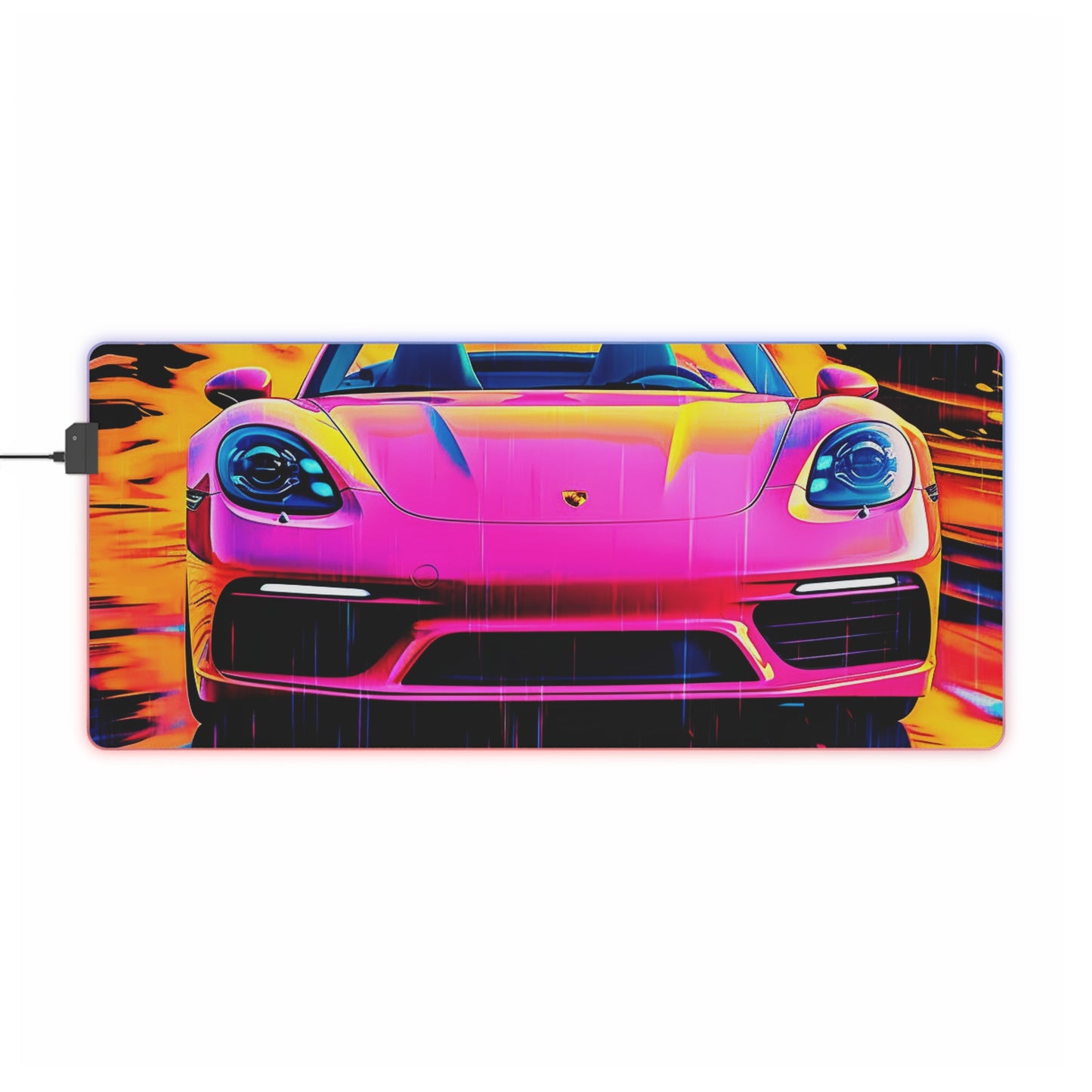 LED Gaming Mouse Pad Pink Porsche water fusion 1