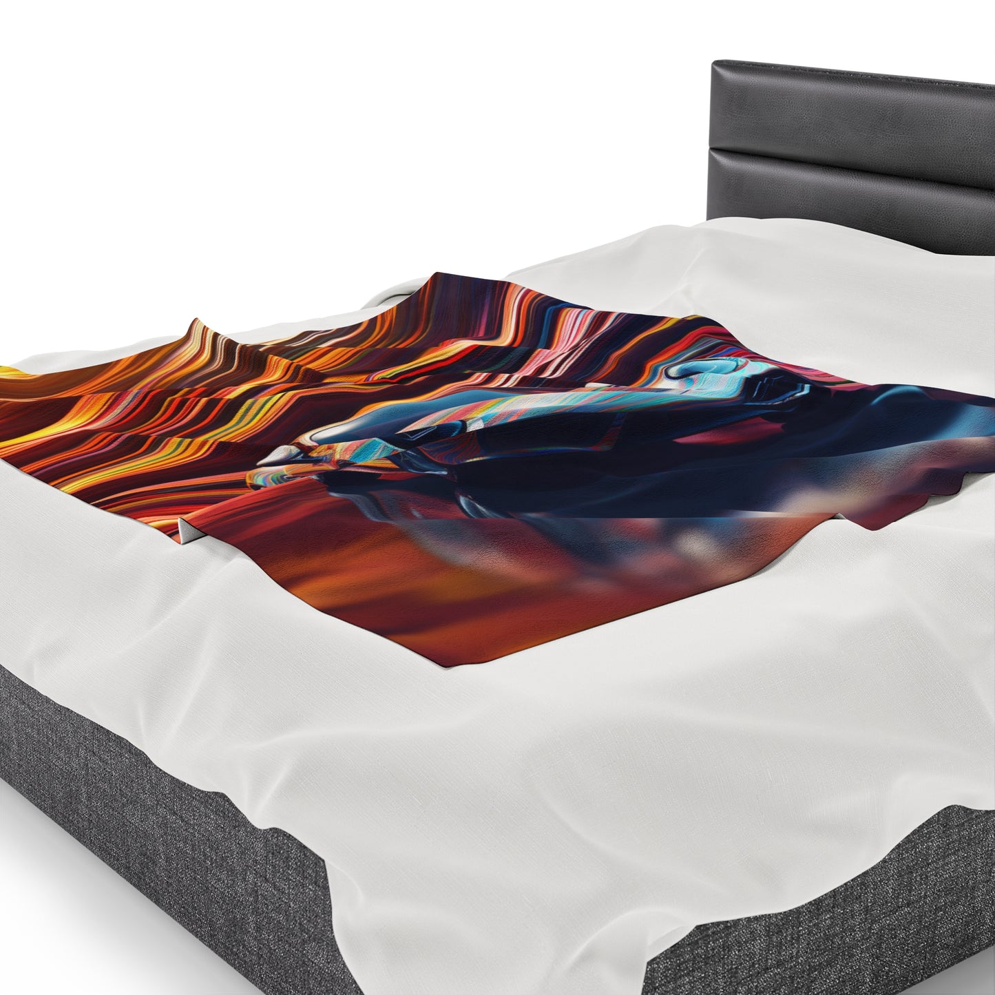 Velveteen Plush Blanket Porsche Water Fusion 1