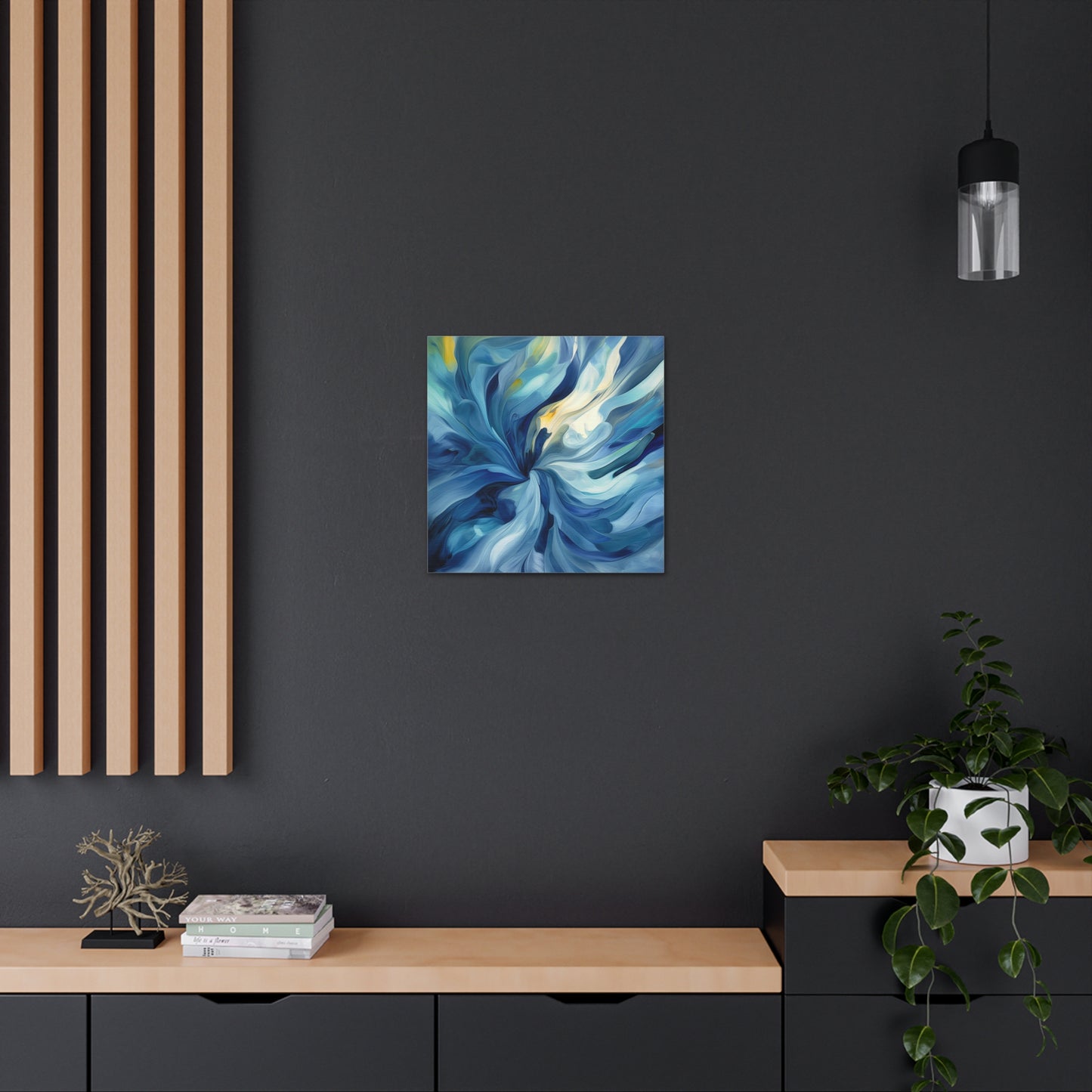 Canvas Gallery Wraps Blue Tluip Abstract 4