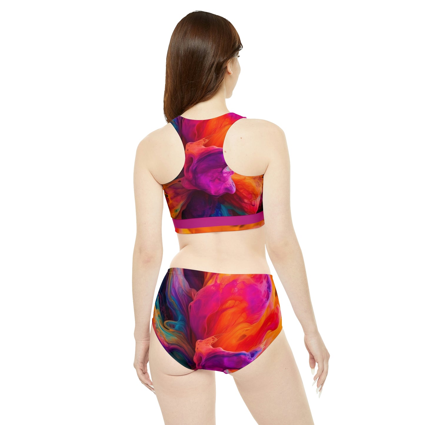 Sporty Bikini Set (AOP) fusion color 1