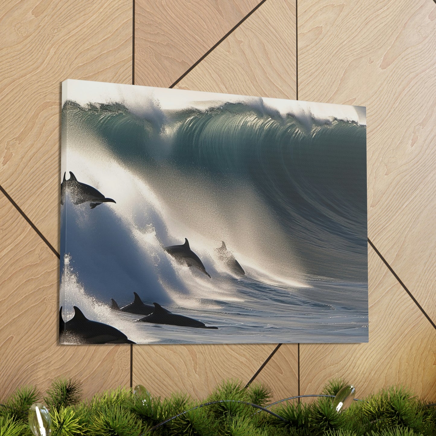 Canvas Gallery Wraps Dolphin Wave 2