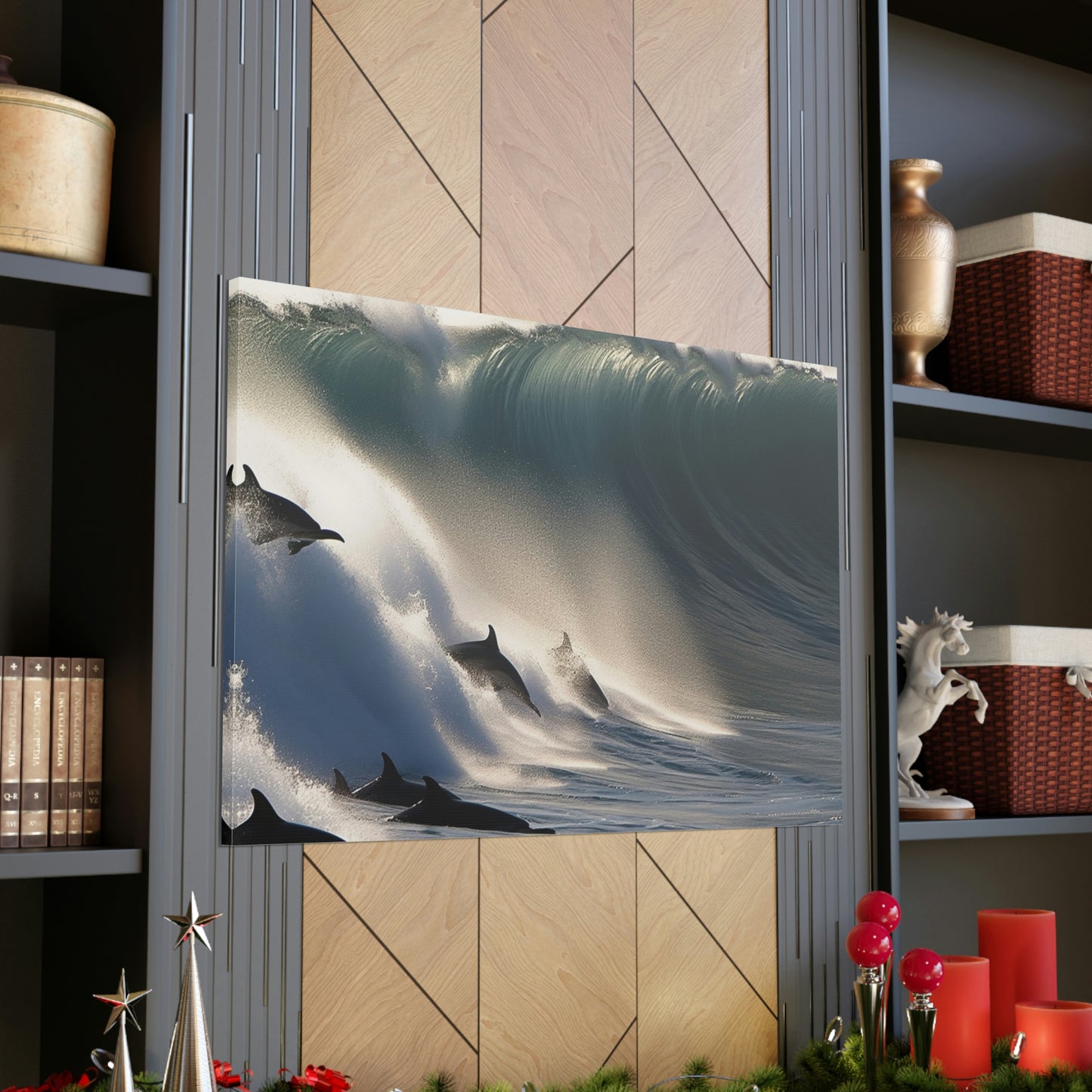 Canvas Gallery Wraps Dolphin Wave 2