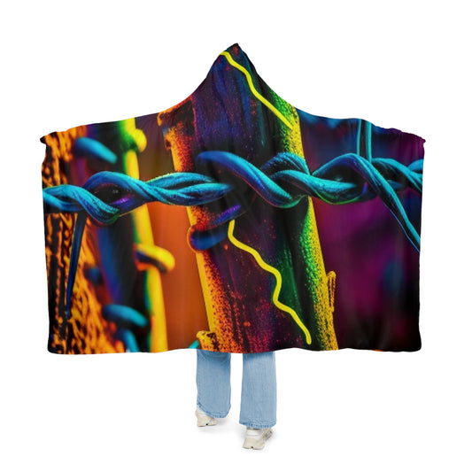Snuggle Hooded Blanket Macro Neon Barb 2
