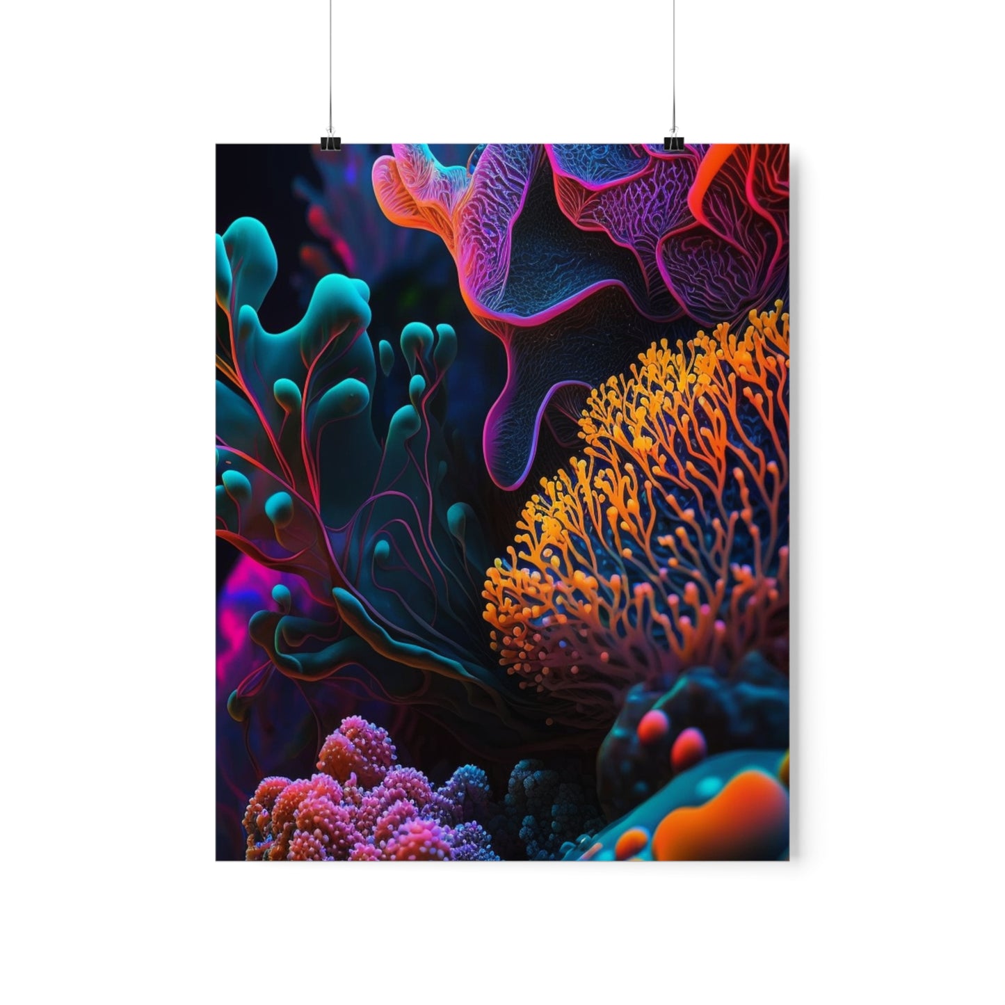 Premium Matte Vertical Posters Ocean Life Macro 2