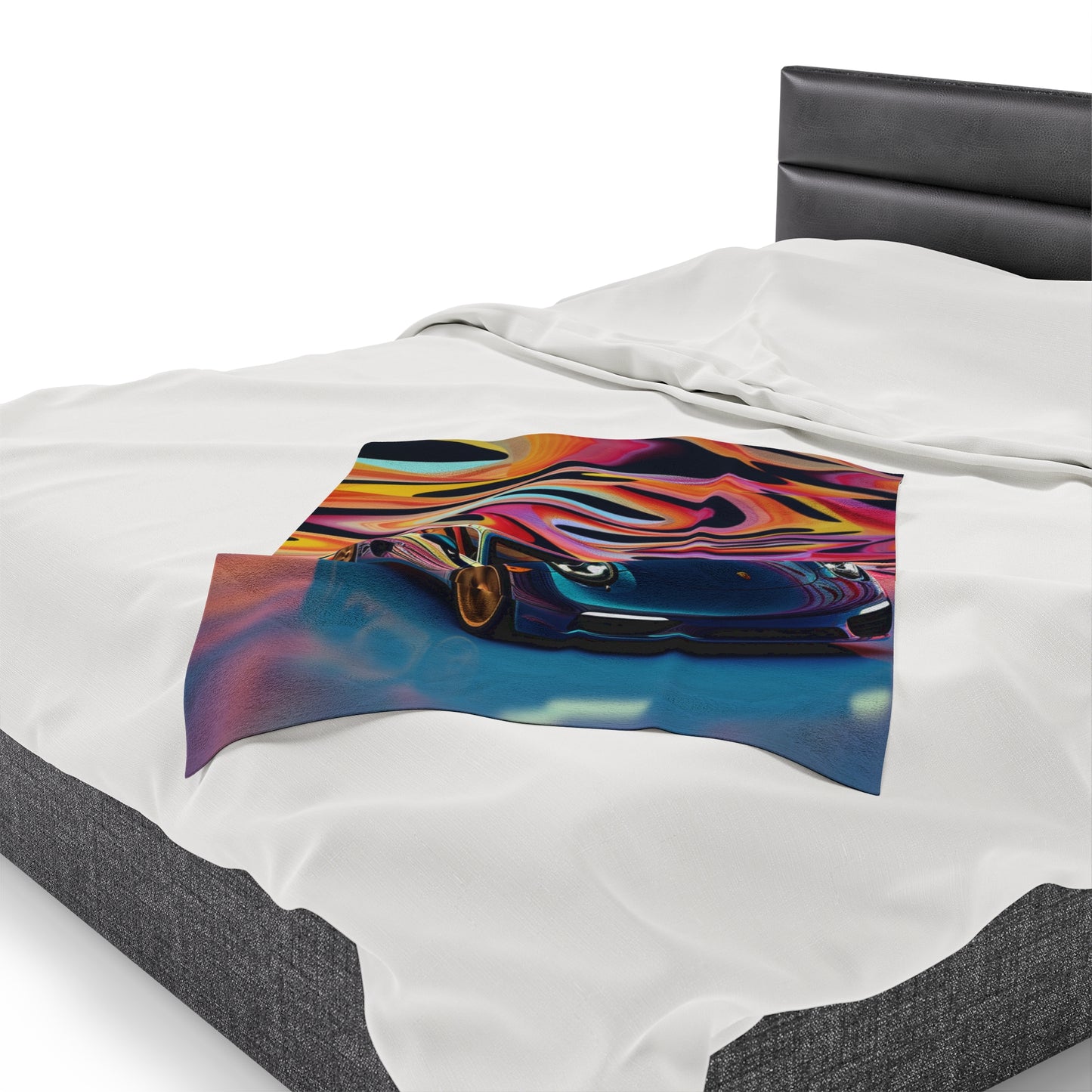 Velveteen Plush Blanket Porsche Water Fusion 2