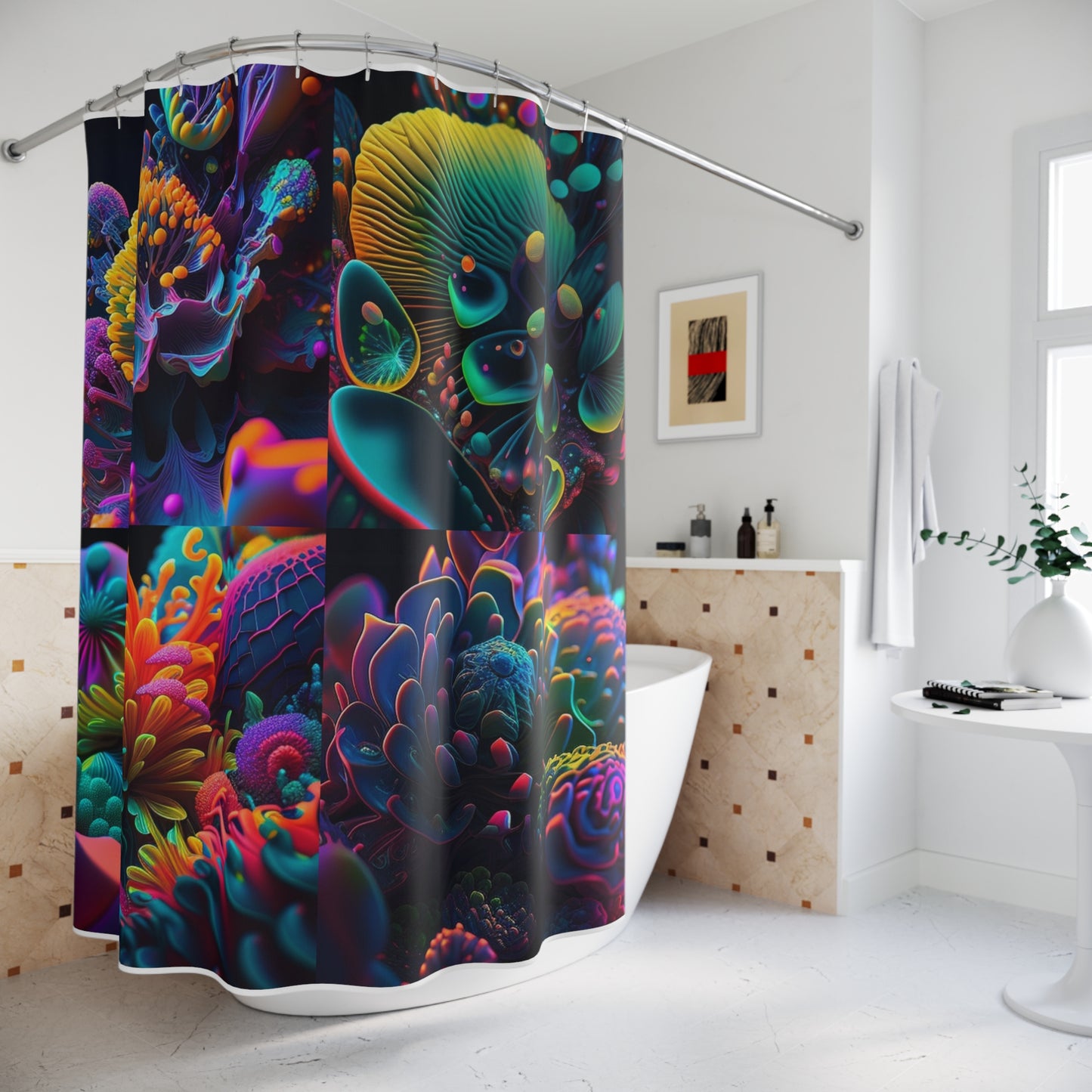 Polyester Shower Curtain Ocean Life Macro 5