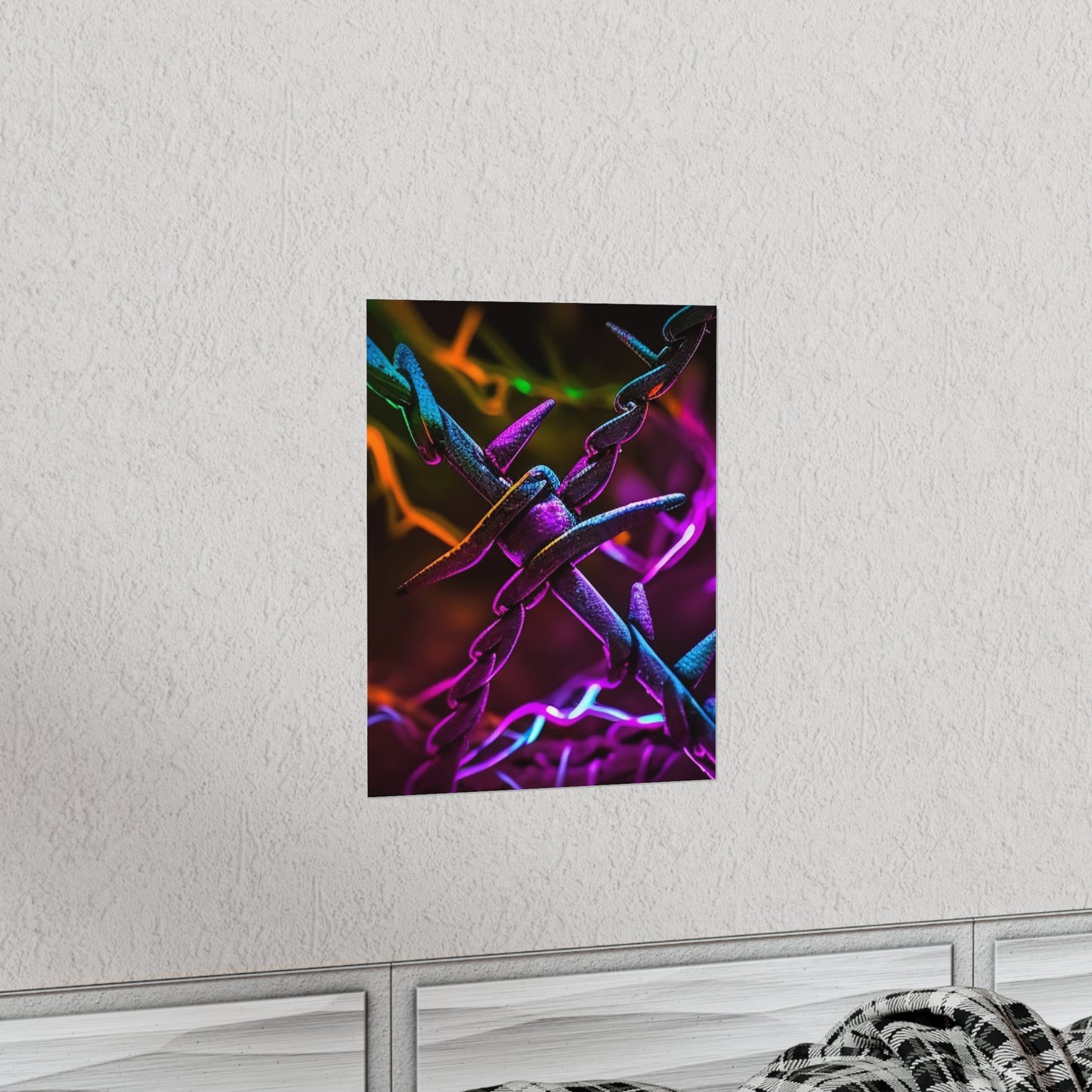 Premium Matte Vertical Posters Macro Neon Barb 4