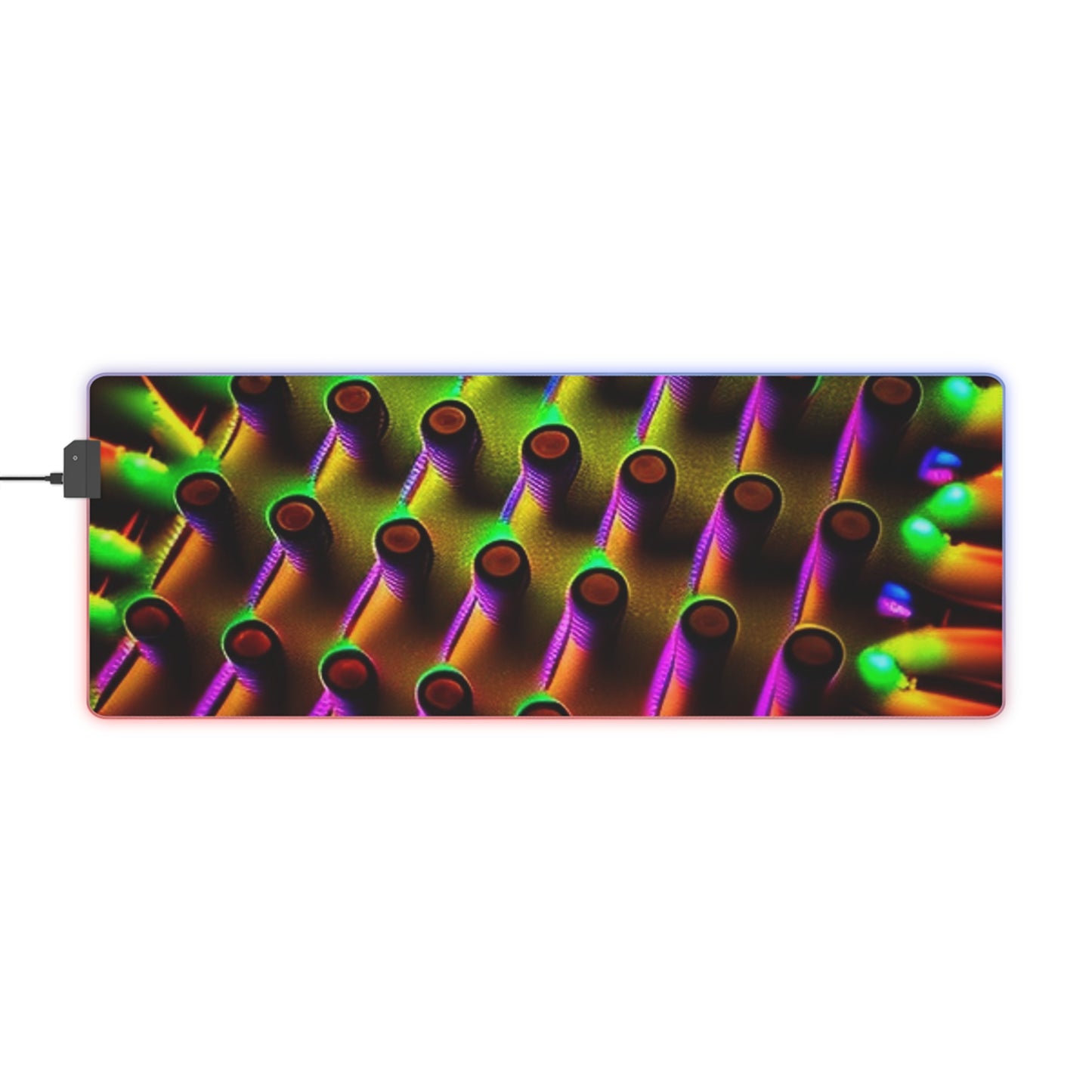 LED Gaming Mouse Pad Macro Cactus neon square 1