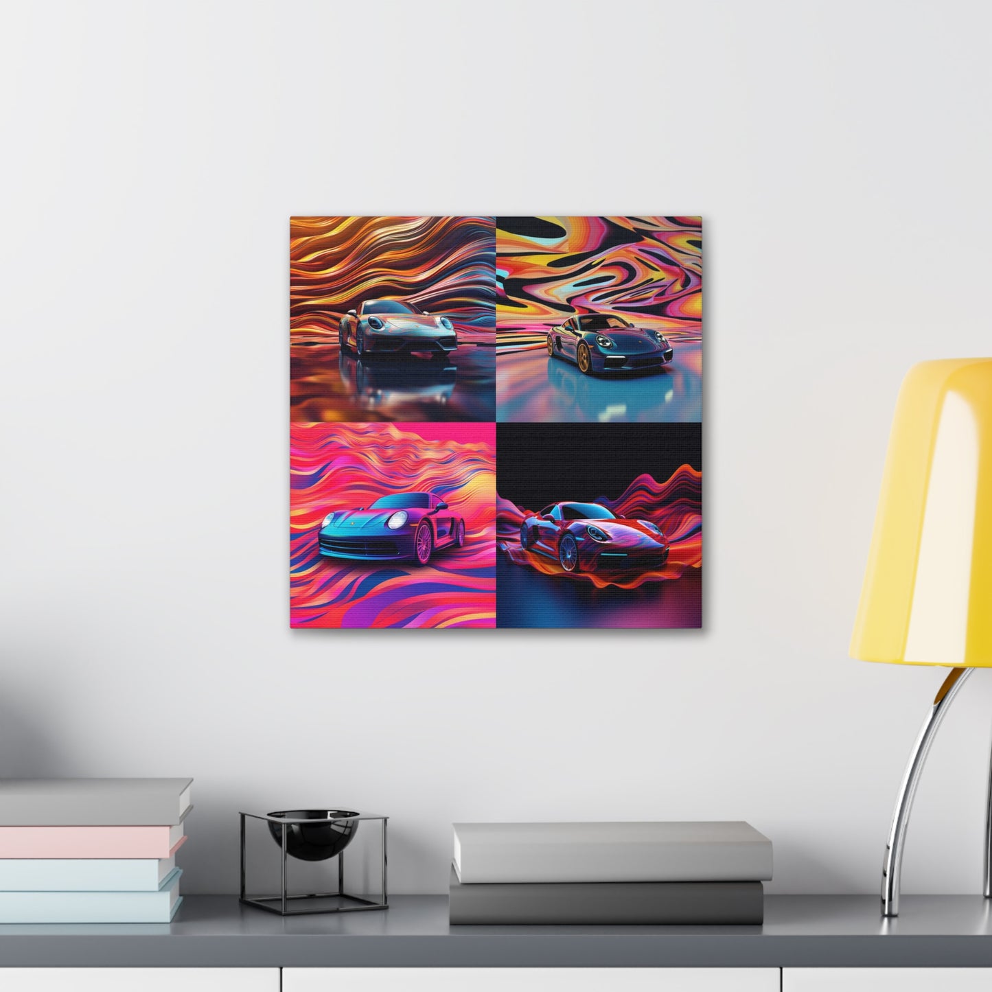 Canvas Gallery Wraps Porsche Water Fusion 4 pack