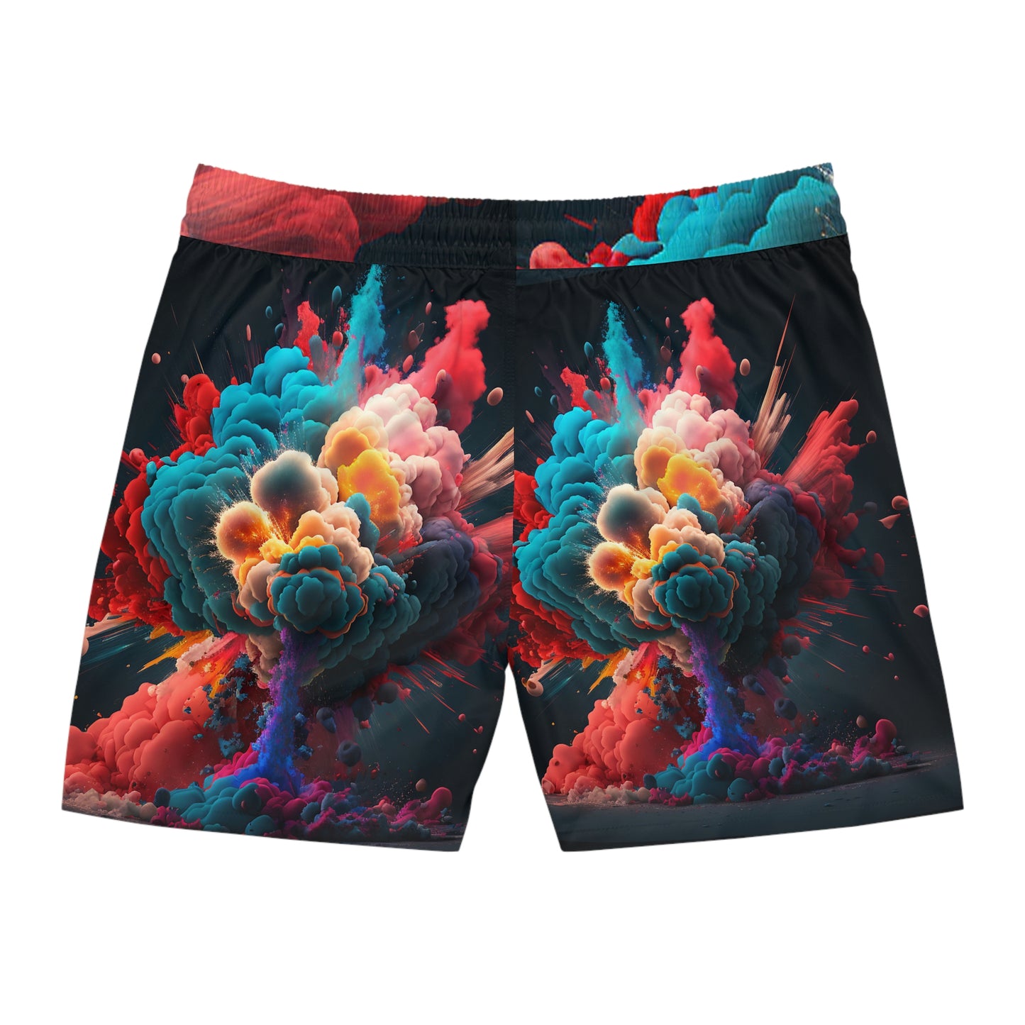 Men's Mid-Length Swim Shorts (AOP) color explosion 4