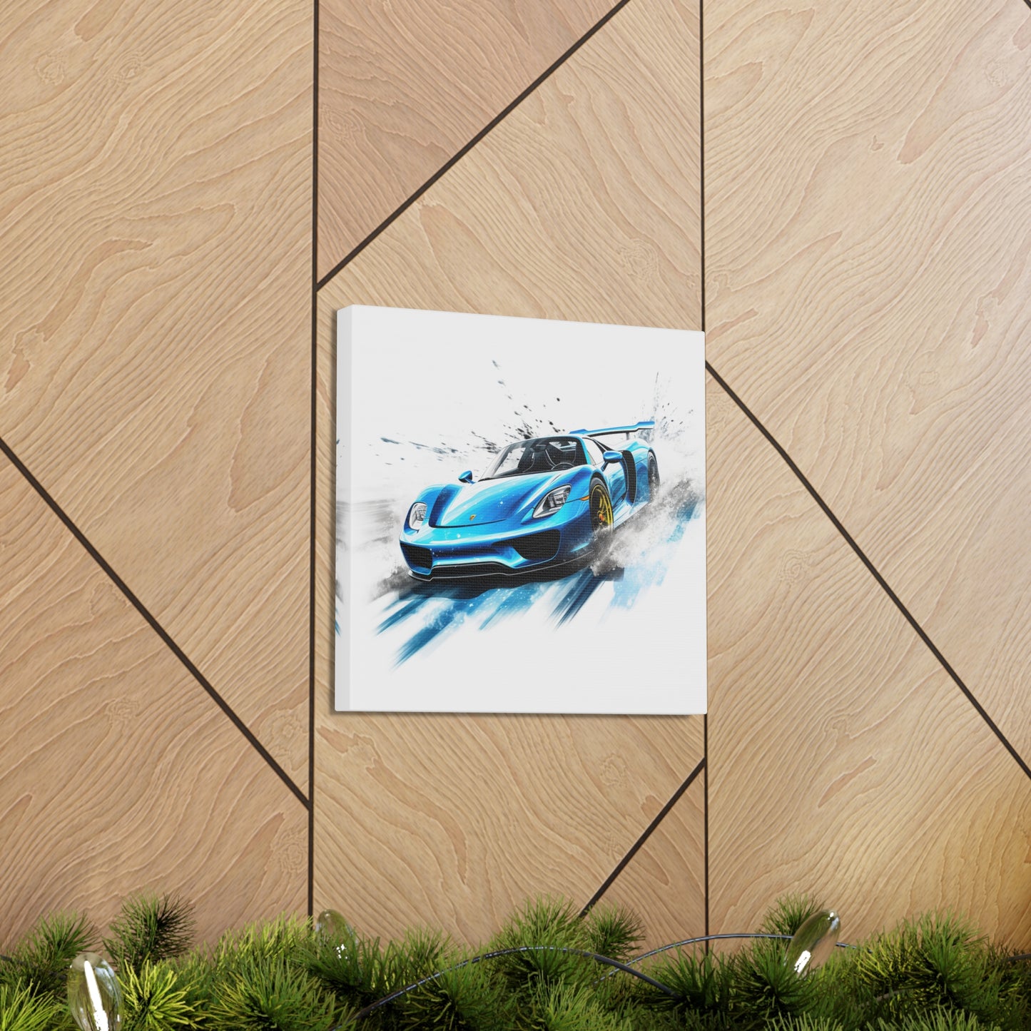 Canvas Gallery Wraps 918 Spyder with white background driving fast on water 3