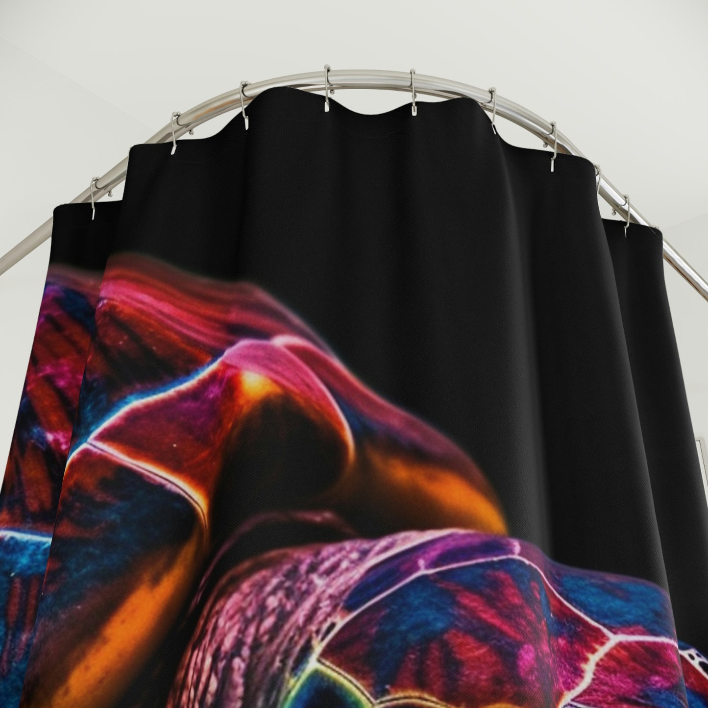 Polyester Shower Curtain neon turtle 3