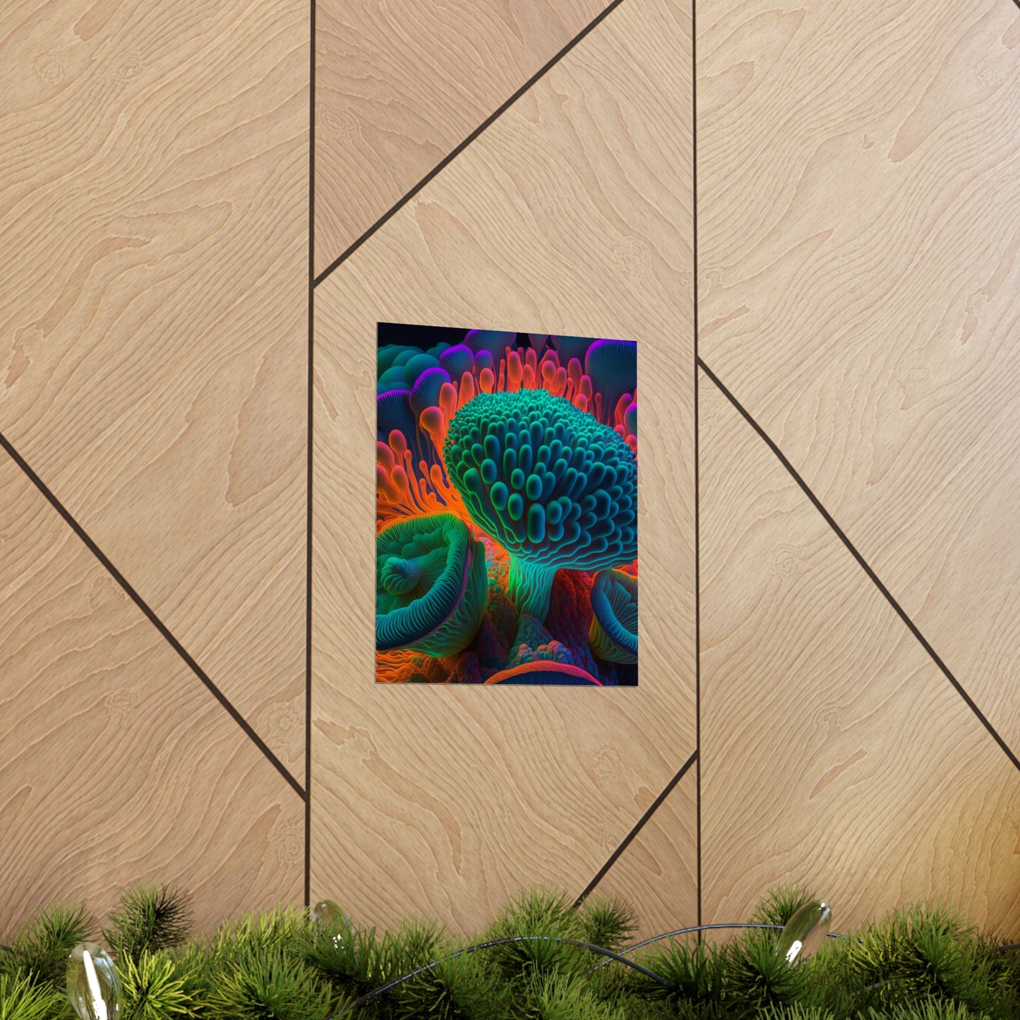 Premium Matte Vertical Posters Macro Reef Florescent 3