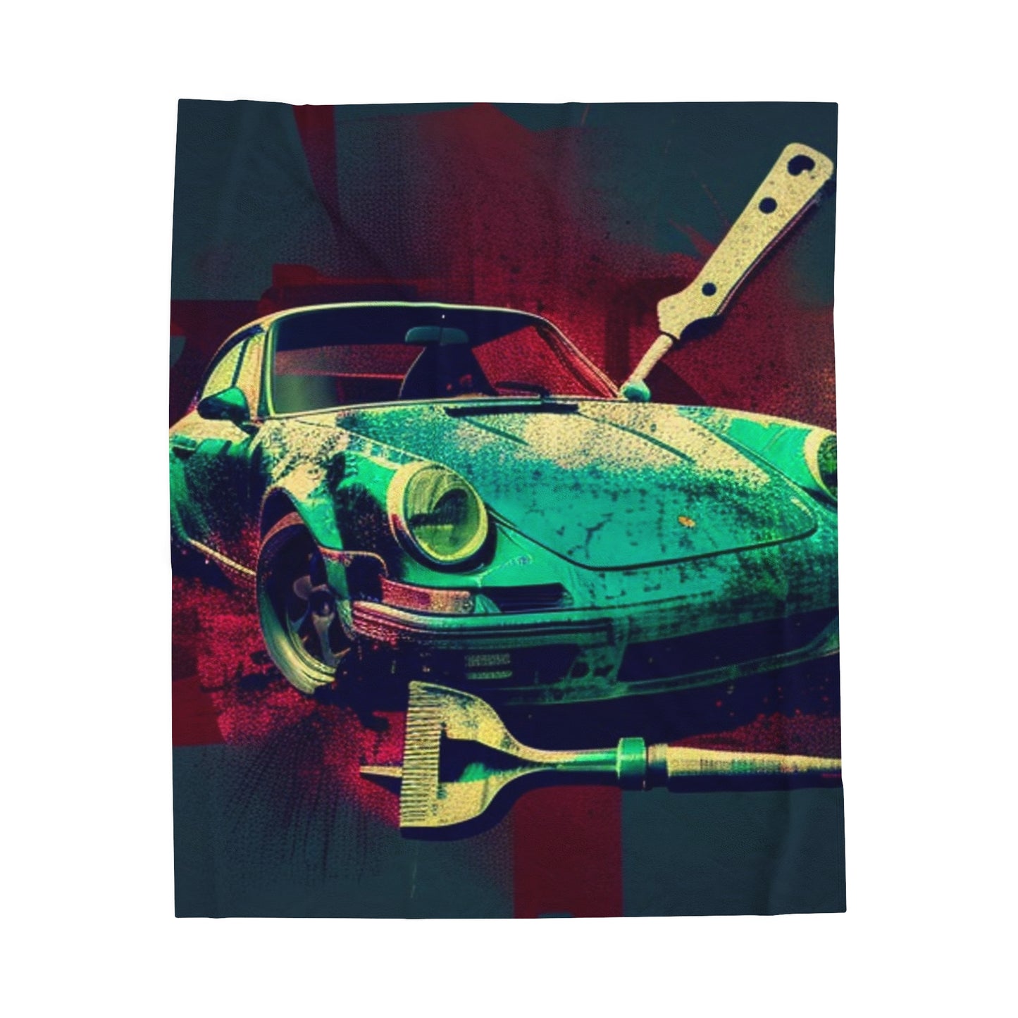 Velveteen Plush Blanket Porsche Abstract 4