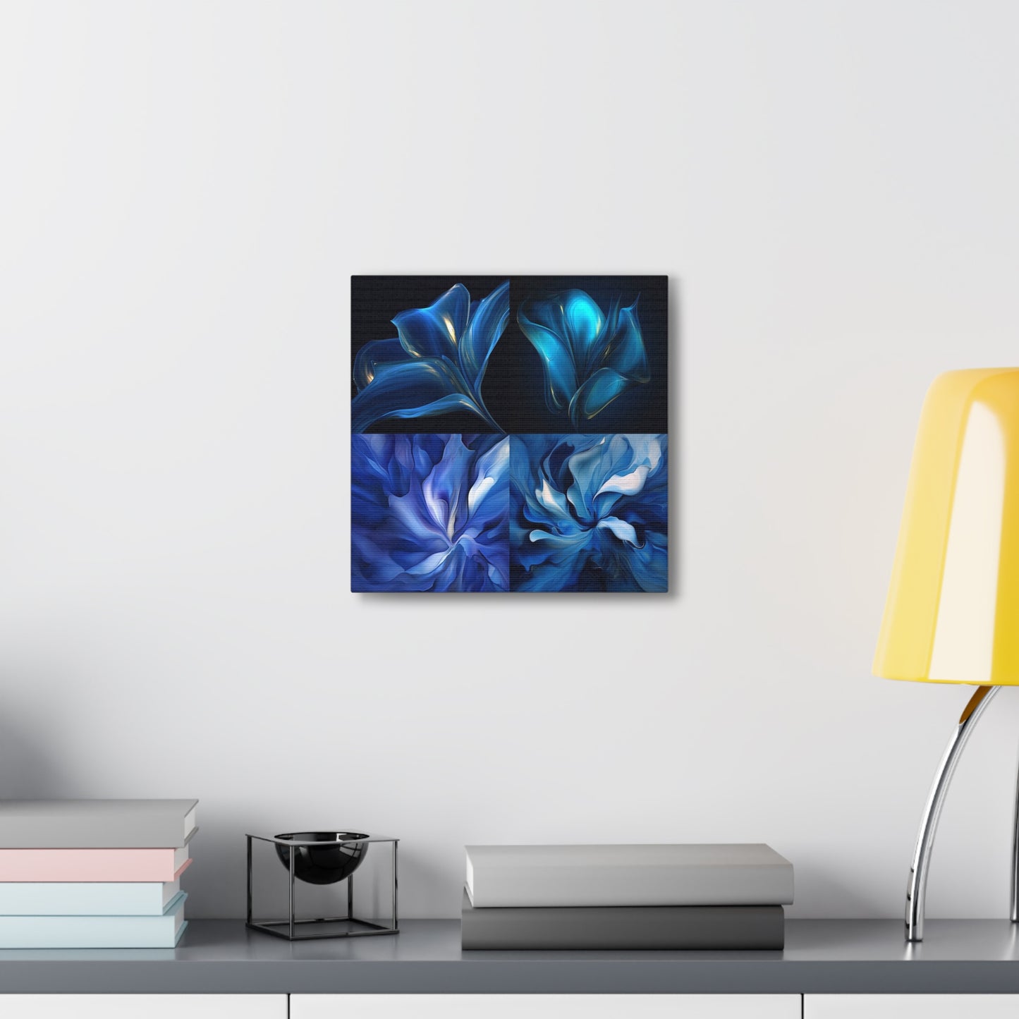 Canvas Gallery Wraps Abstract Blue Tulip 5