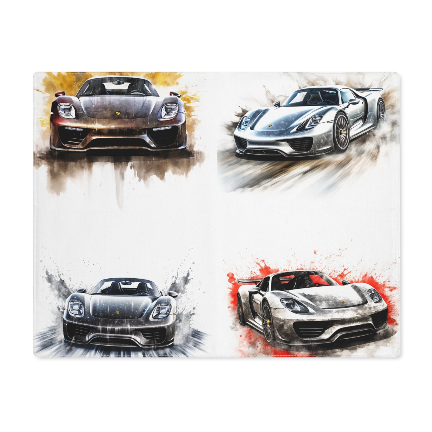 Placemat, 1pc 918 Spyder white background driving fast with water splashing 5