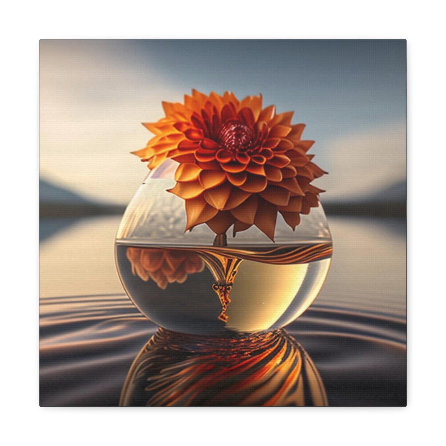 Canvas Gallery Wraps Dahlia Orange 1