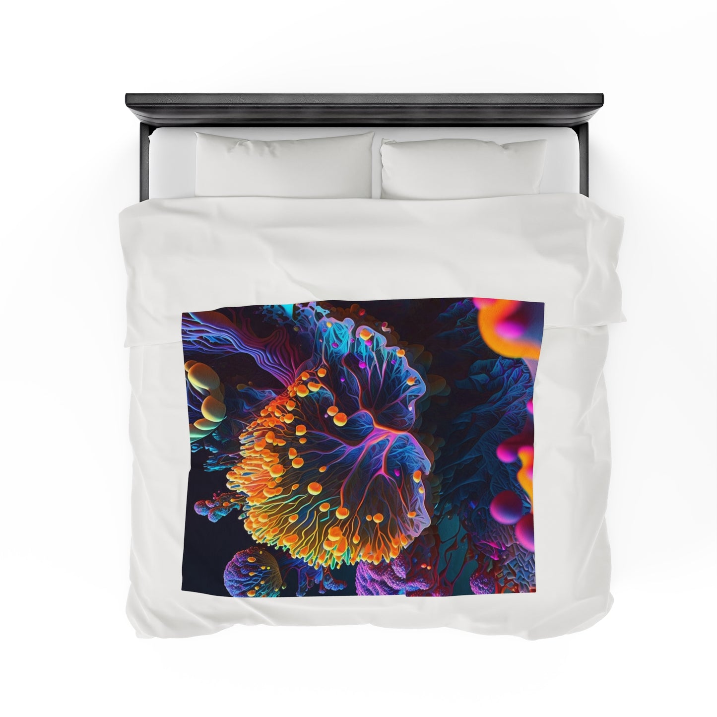 Velveteen Plush Blanket Ocean Life Macro 1