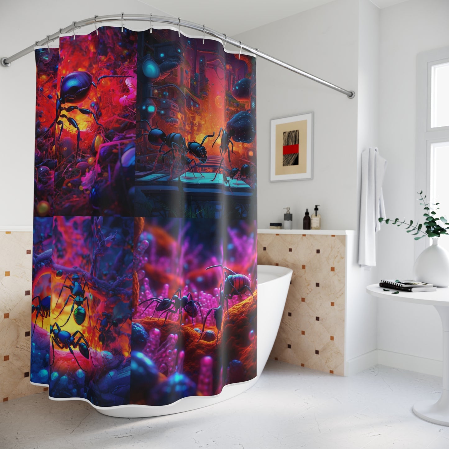 Polyester Shower Curtain Ants Home 5