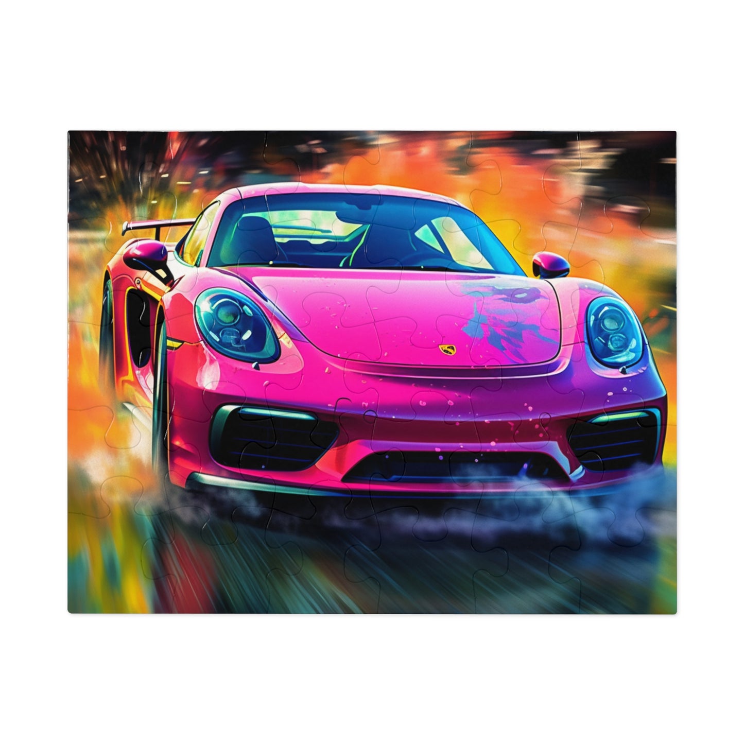 Jigsaw Puzzle (30, 110, 252, 500,1000-Piece) Pink Porsche water fusion 4