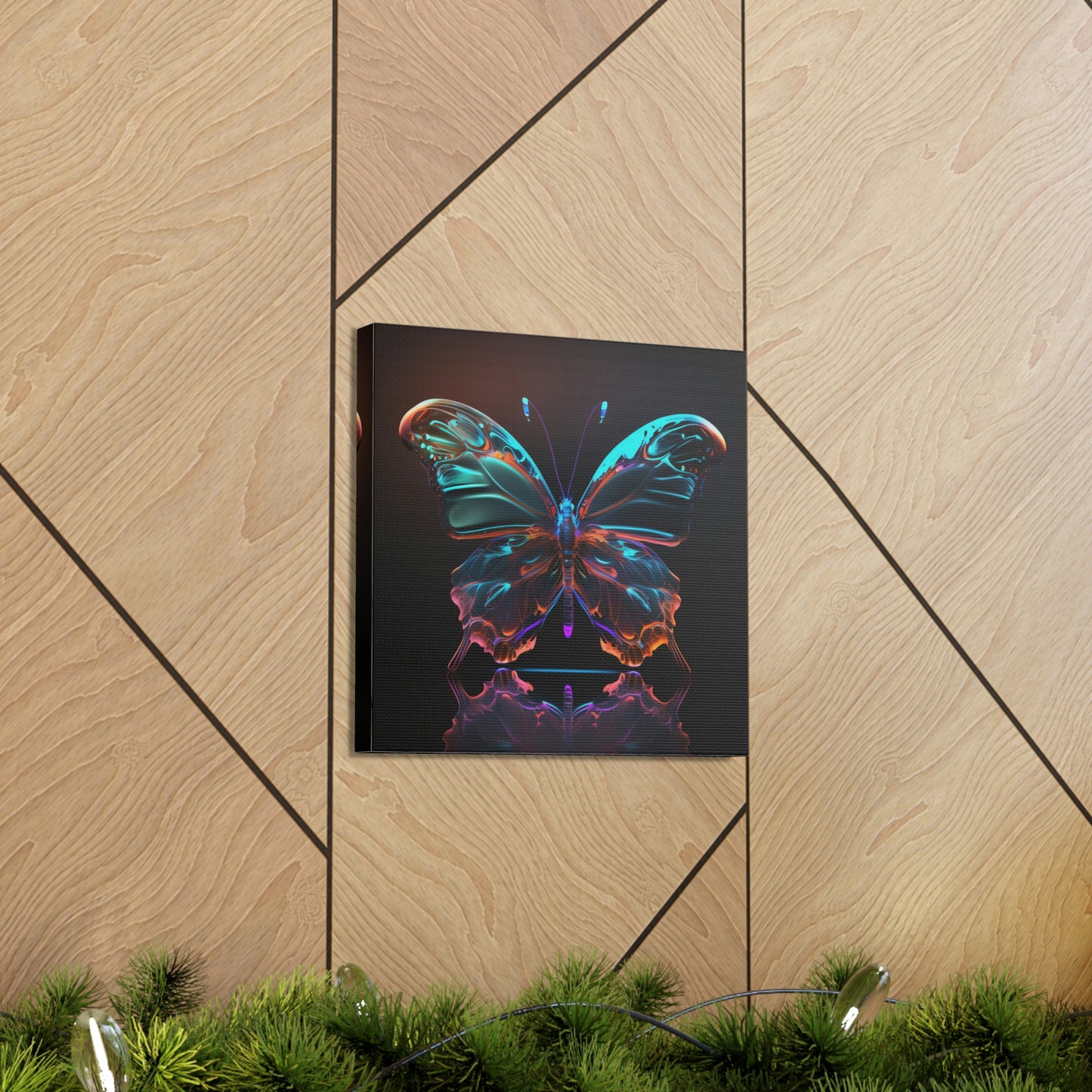 Canvas Gallery Wraps Butterfly Color Neon 1