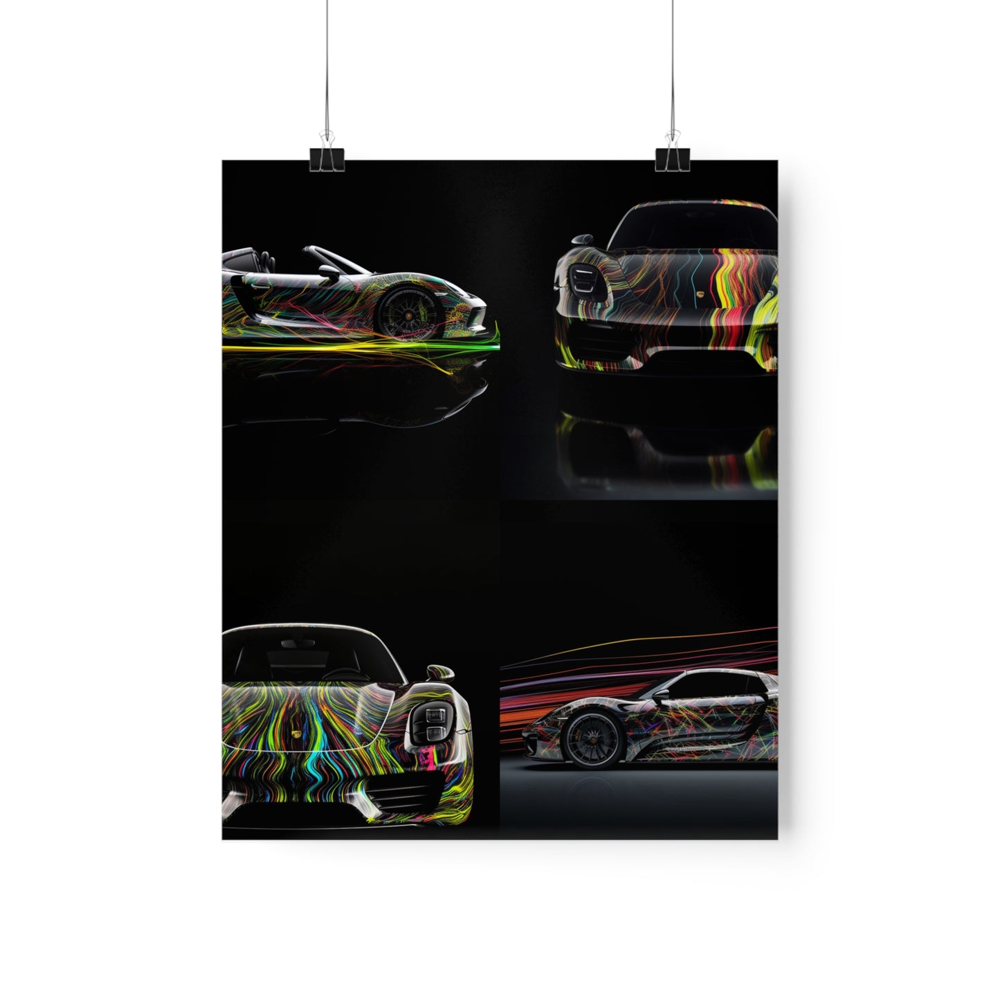 Premium Matte Vertical Posters Porsche Line 5