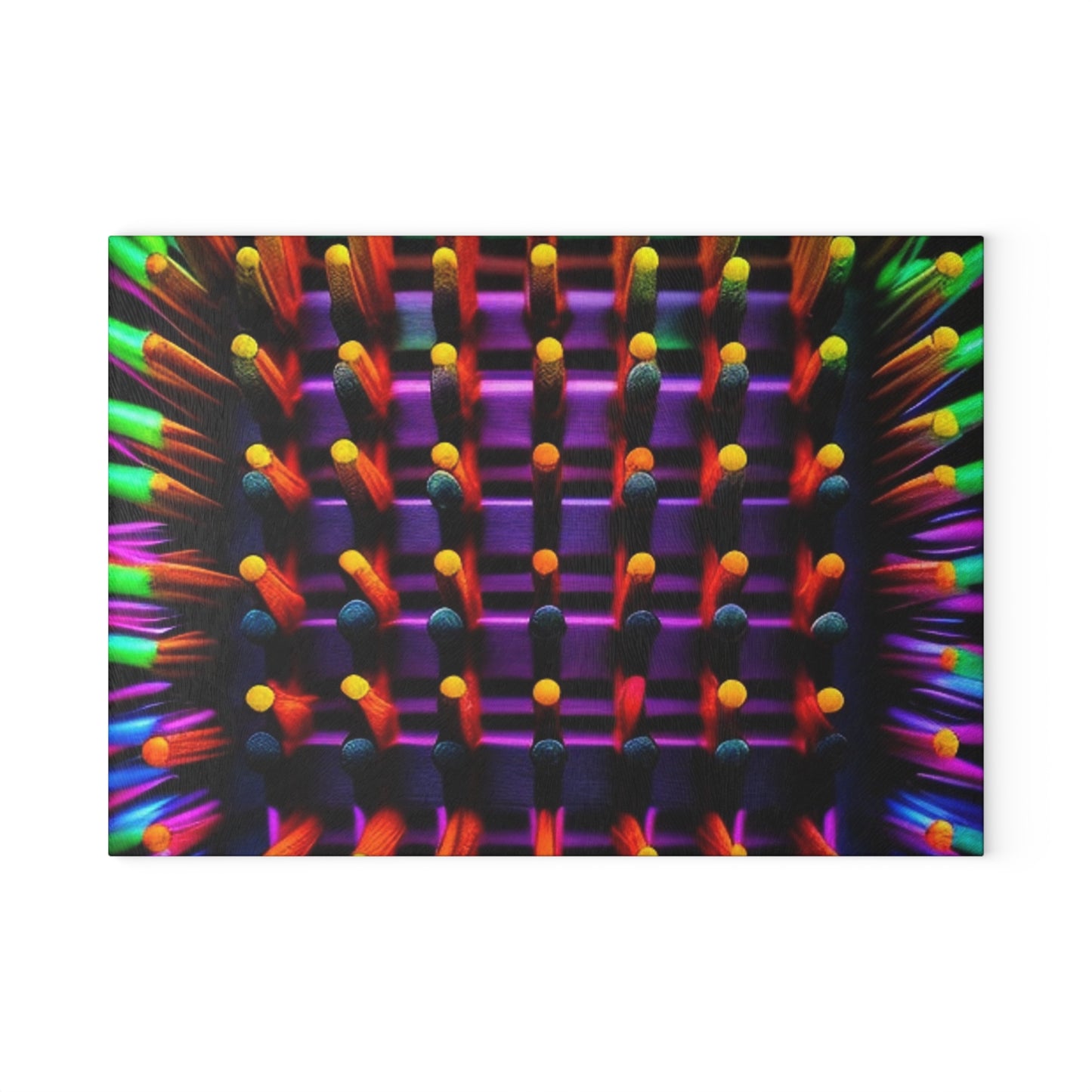 Glass Cutting Board Macro Cactus neon square 2