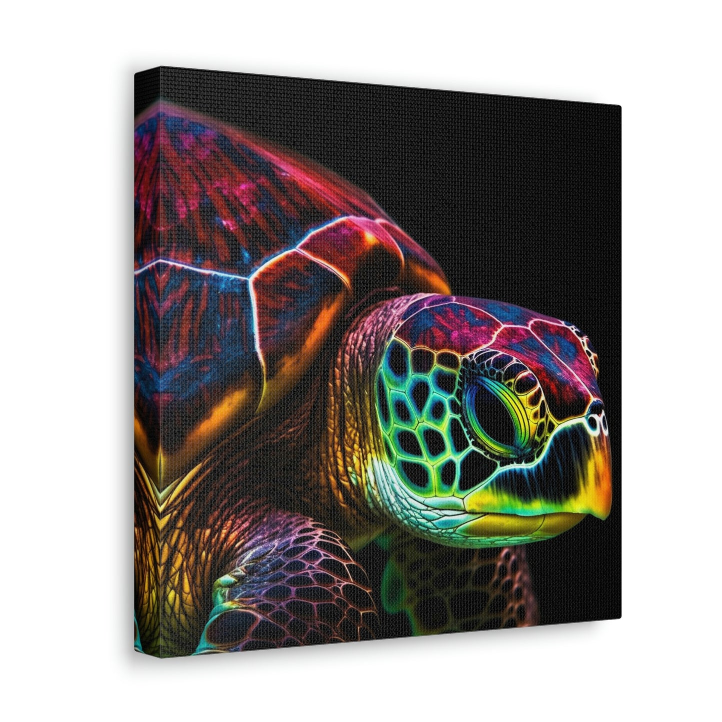 Canvas Gallery Wraps Neon Sea Turtle 3