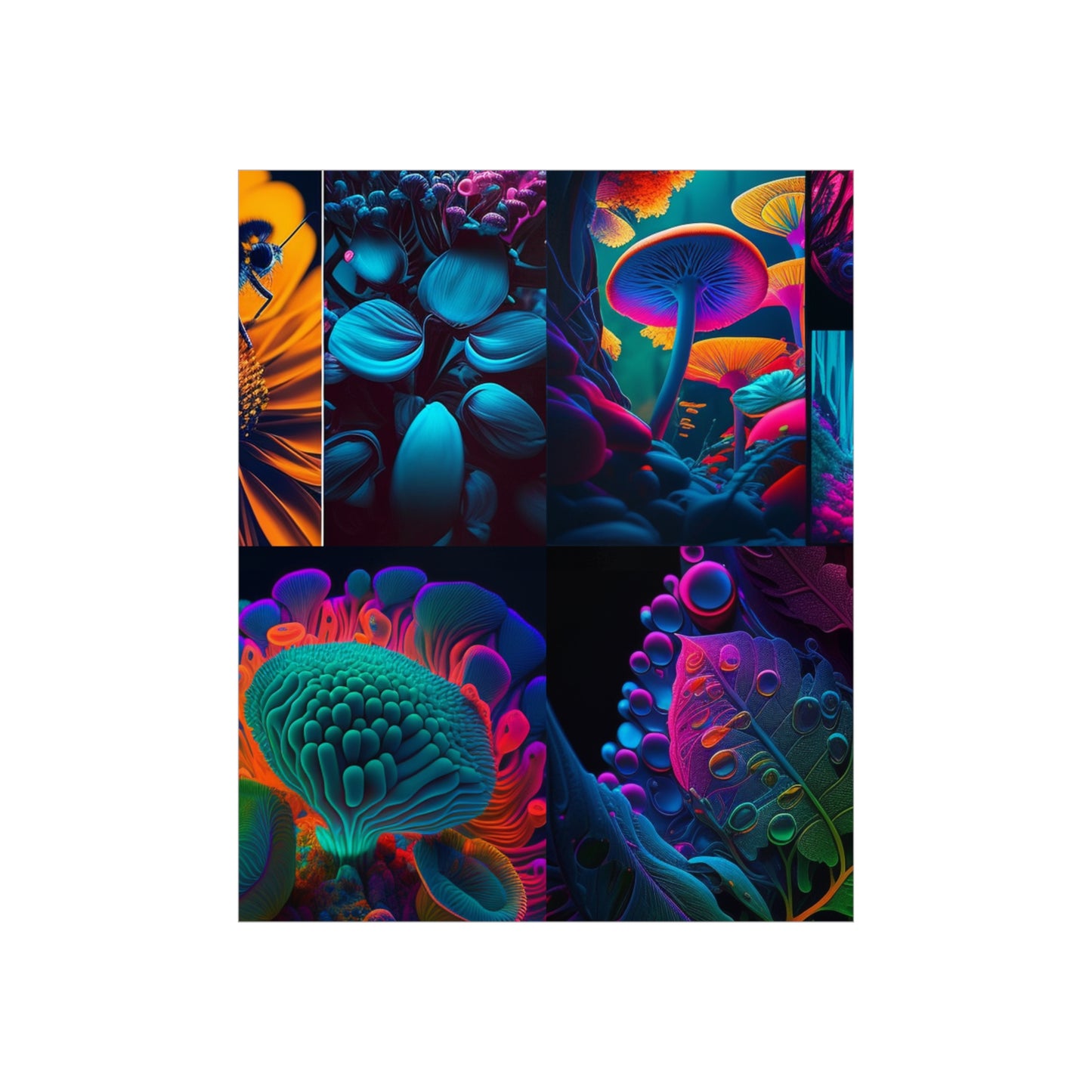 Premium Matte Vertical Posters Macro Reef Florescent 5