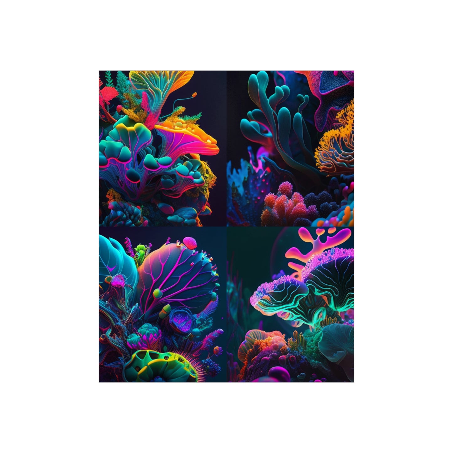 Premium Matte Vertical Posters Macro Coral Reef 5