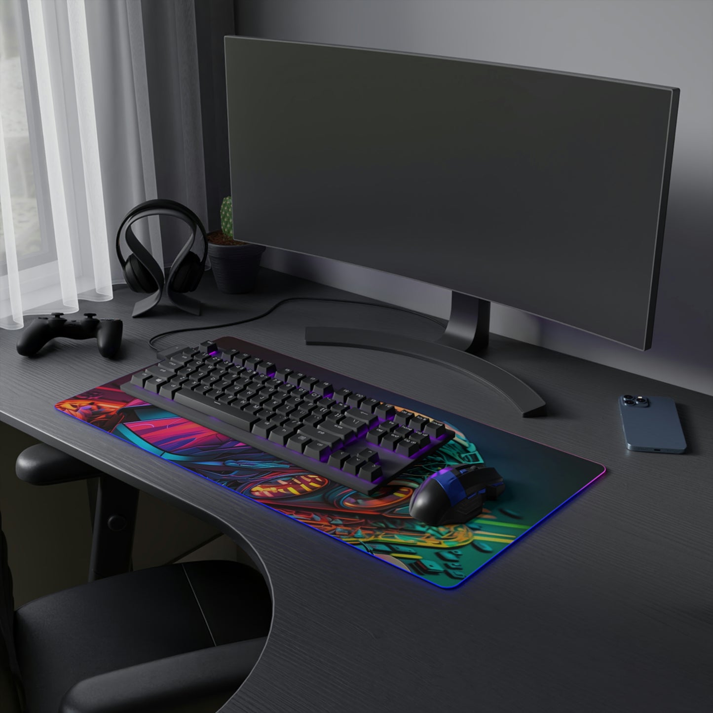 LED Gaming Mouse Pad PC Gaming Mouse 4