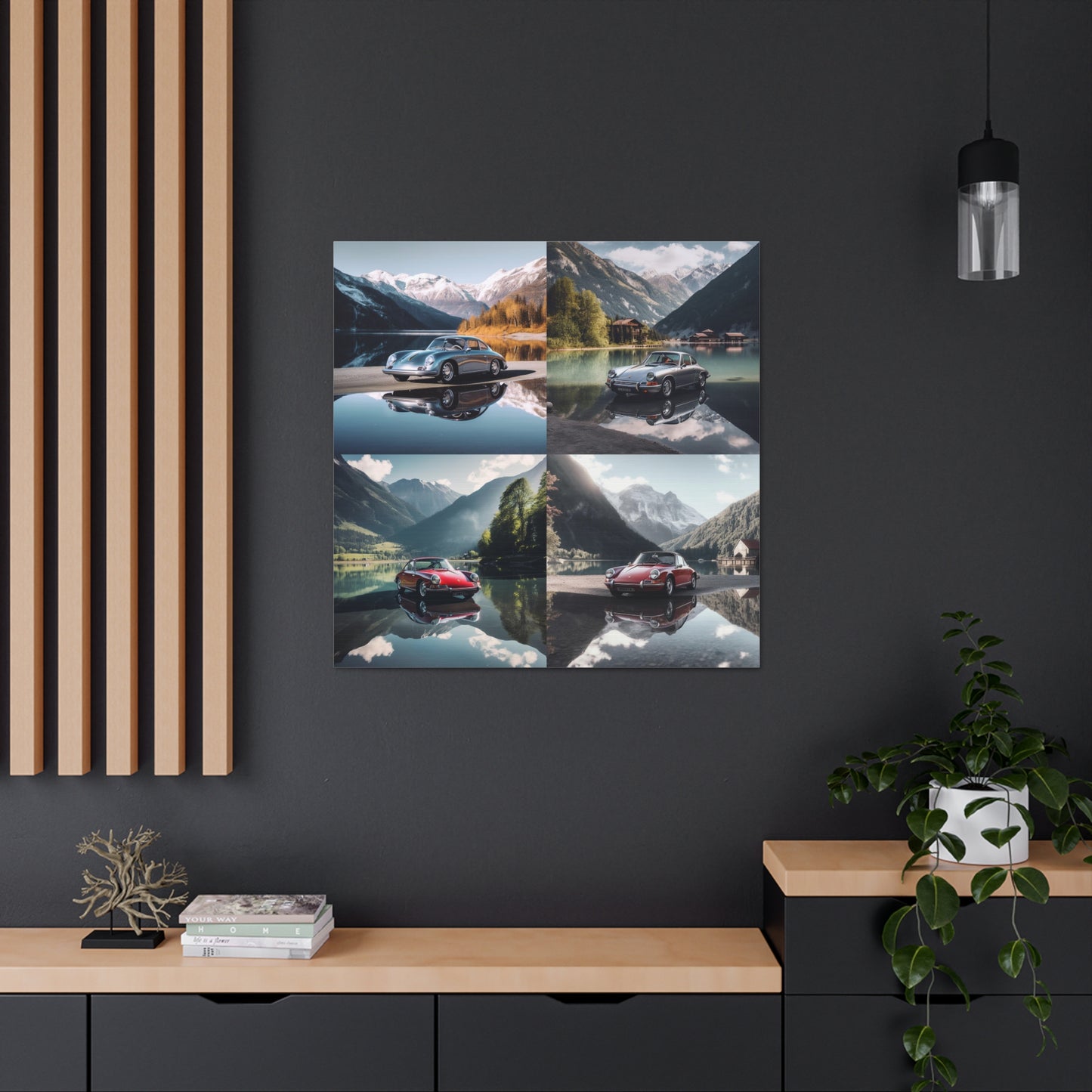 Canvas Gallery Wraps Porsche Lake 4 pack