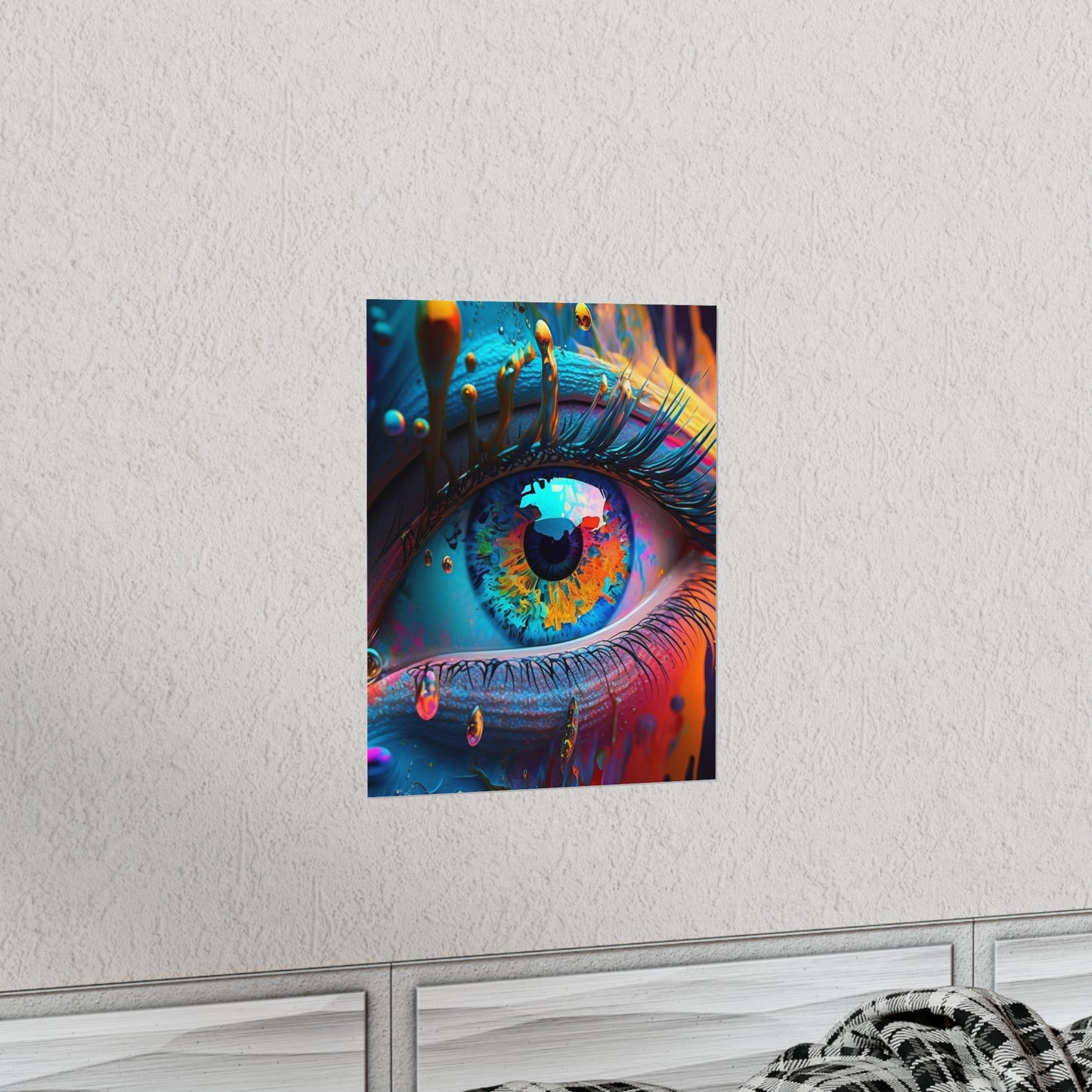 Premium Matte Vertical Posters Macro Eye Photo 1