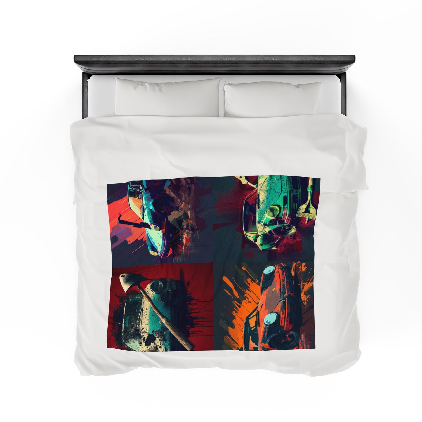 Velveteen Plush Blanket Porsche Abstract 5