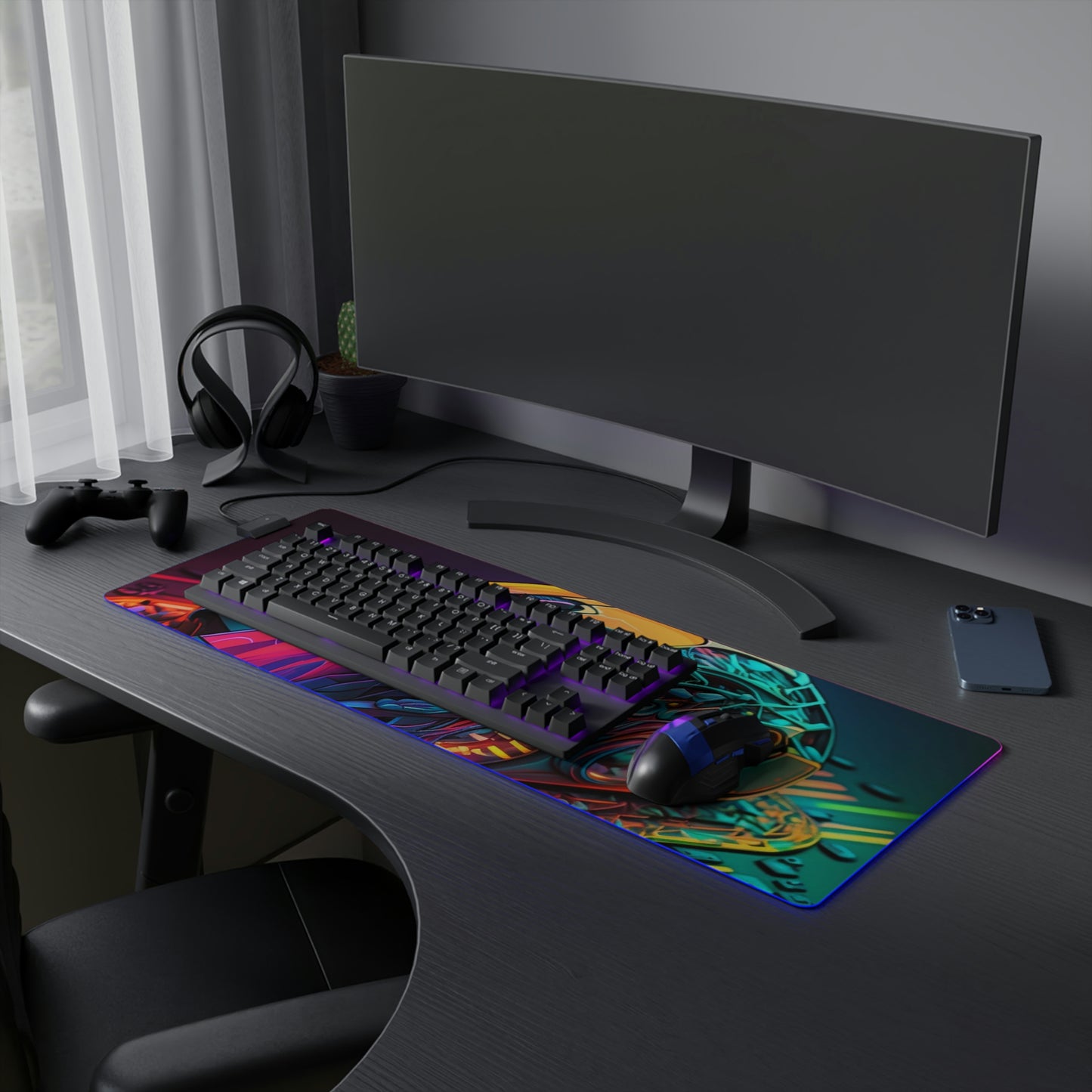 LED Gaming Mouse Pad PC Gaming Mouse 4