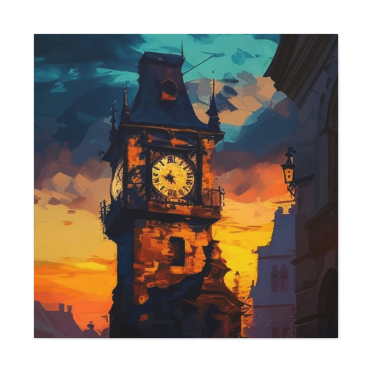 colorful Clock tower abstract