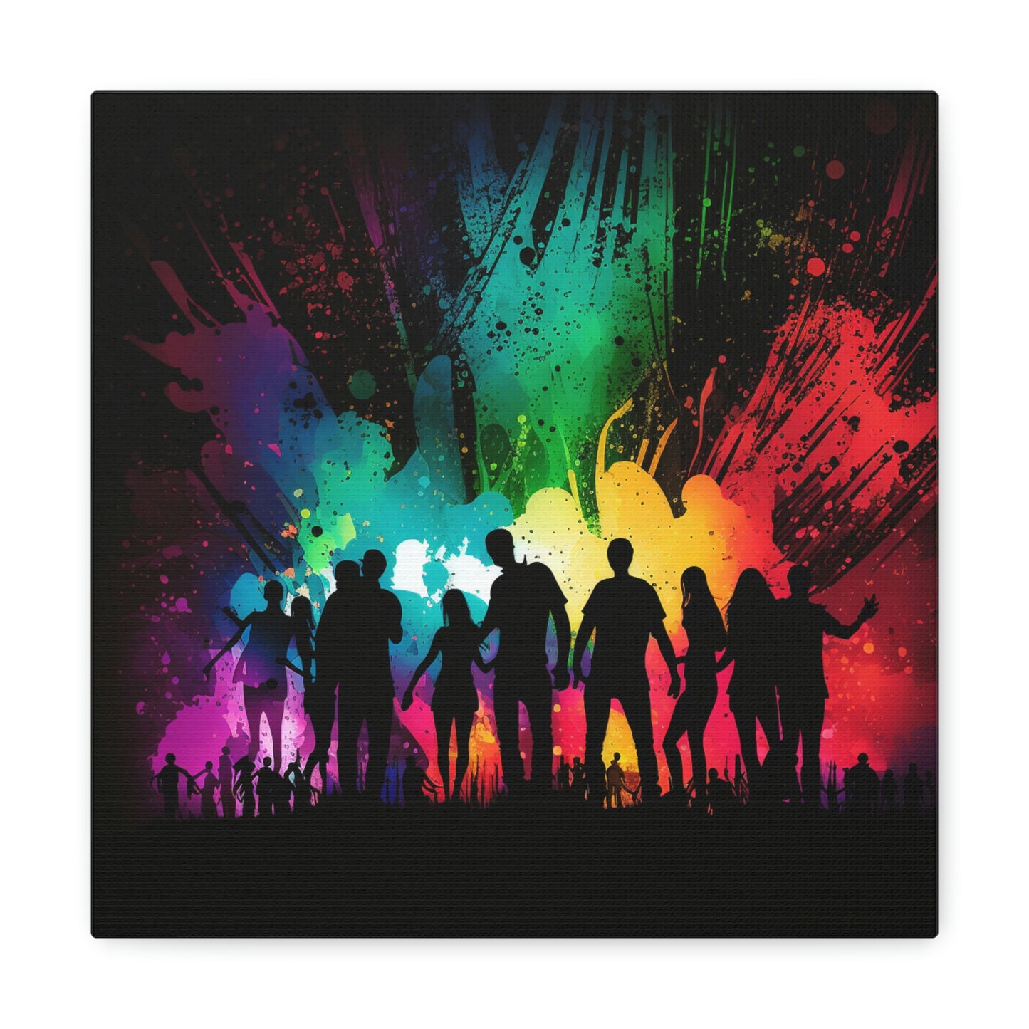 Canvas Gallery Wraps Silhouettes Color Party 1